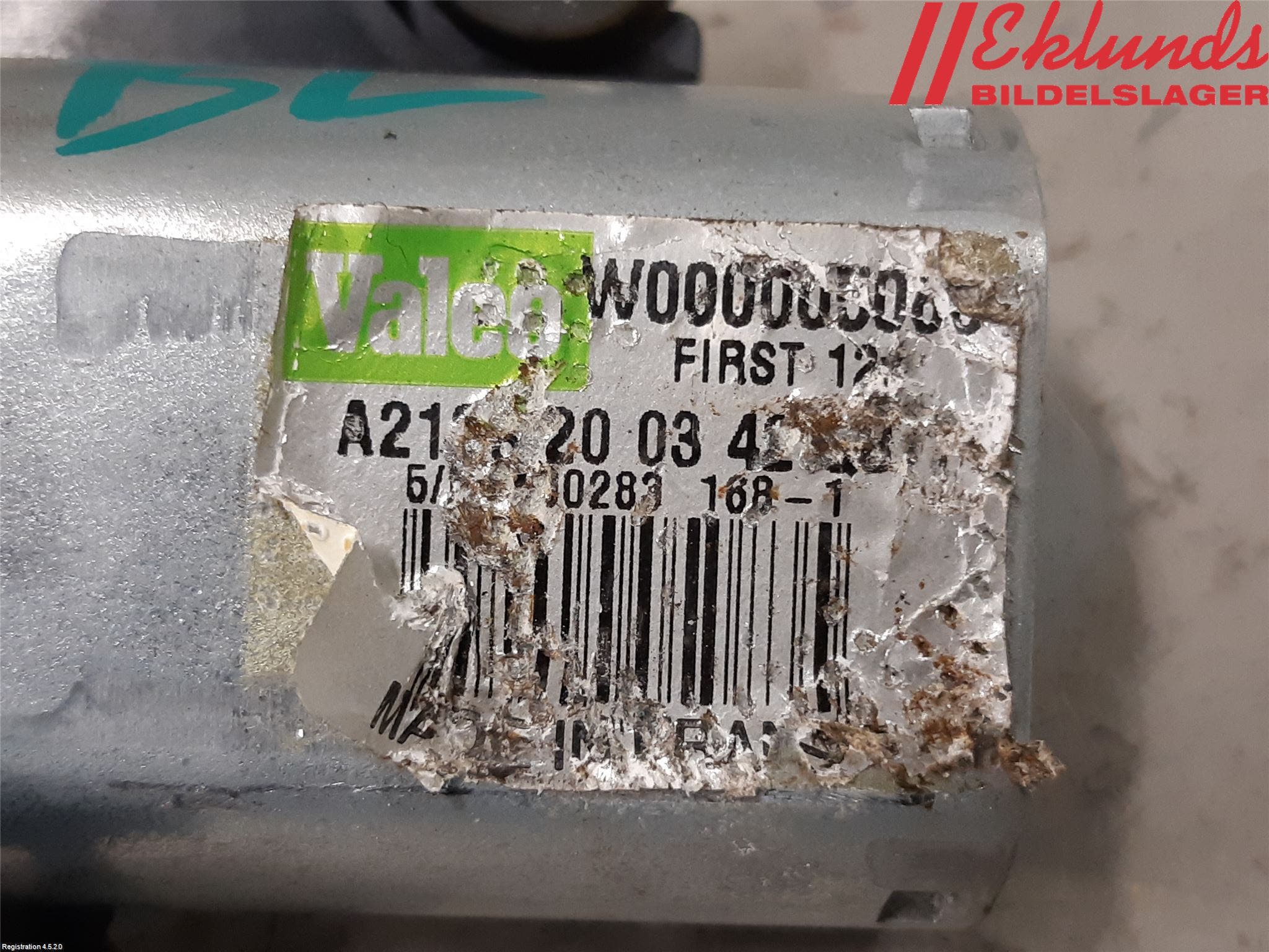 Mercedes-Benz MB E-KLASS (W212) 09-16 Torkarmotor Baklucka