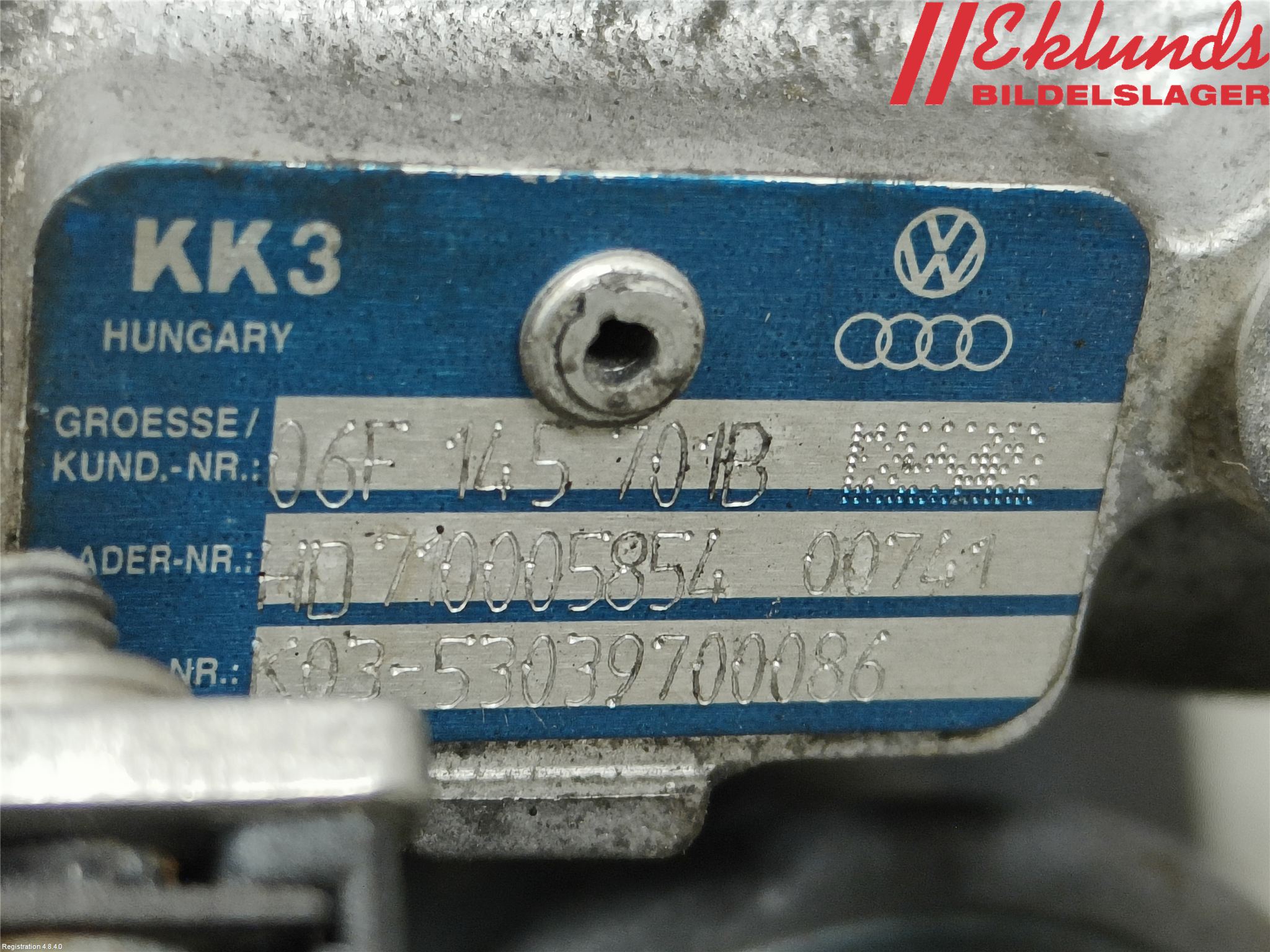 Volkswagen VW GOLF V 04-09 Turboaggregat