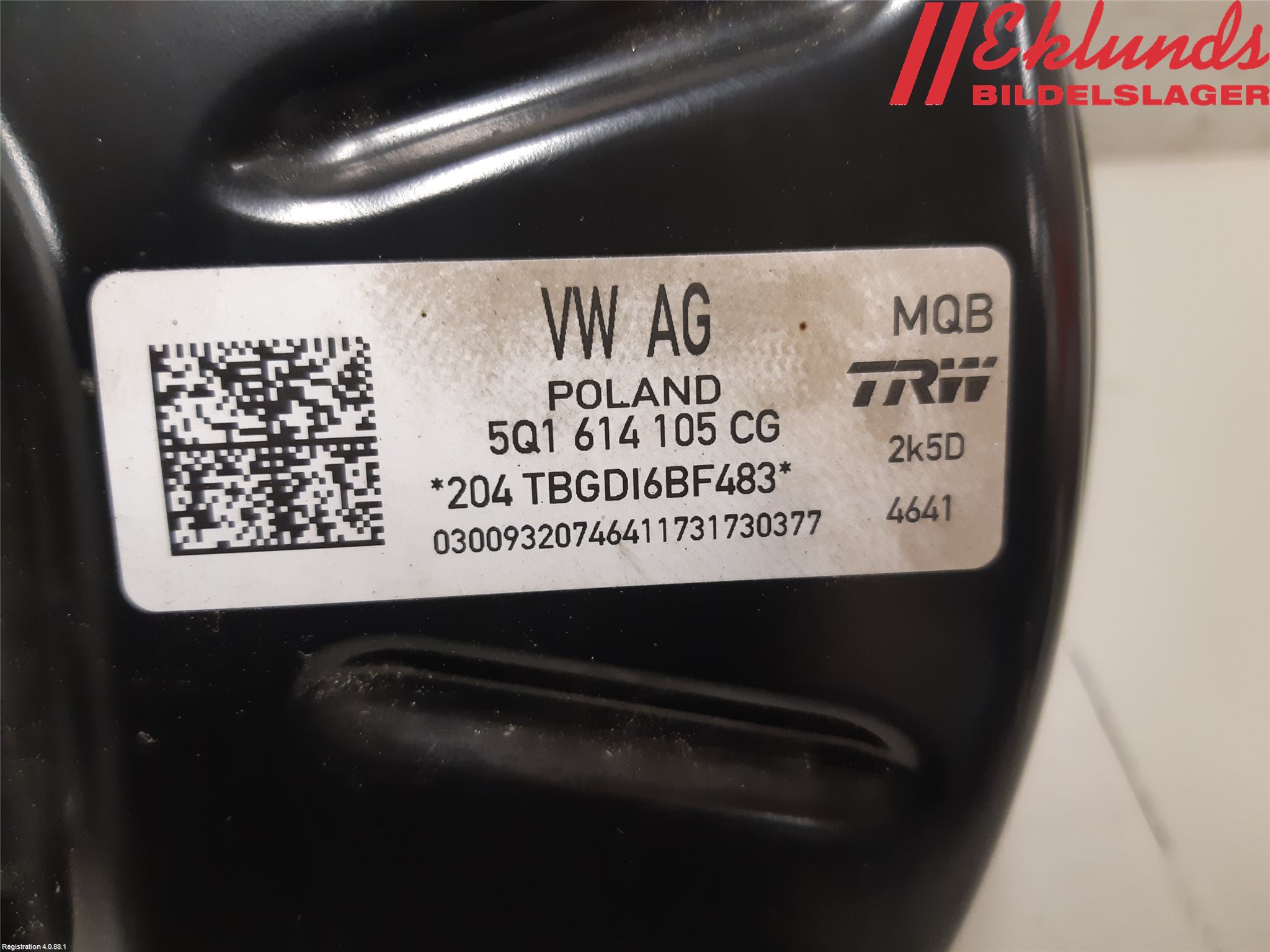 Volkswagen VW PASSAT 15-19 Bromsservo