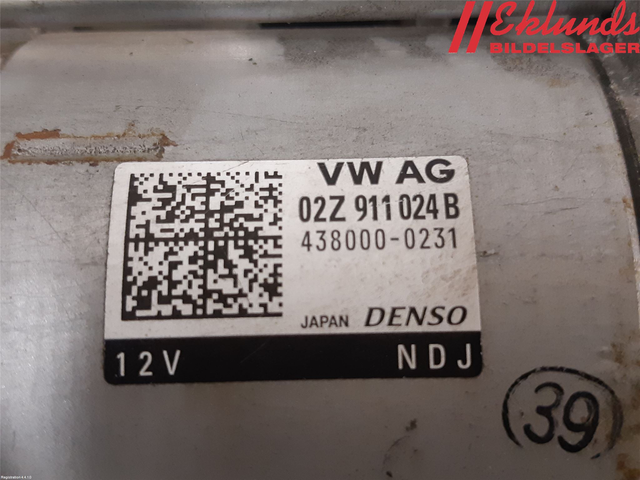 Volkswagen VW GOLF / E-GOLF VII 13-20 Startmotor Diesel