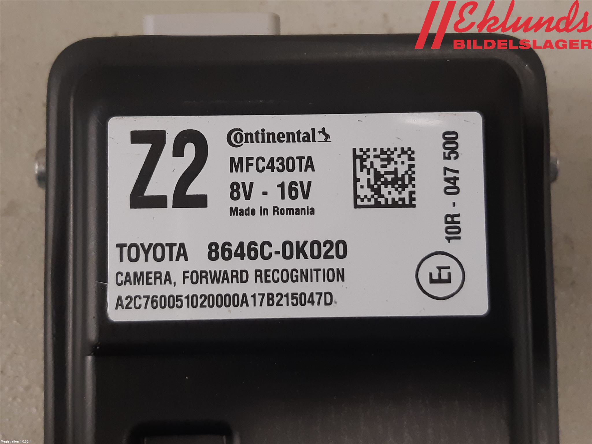 Toyota HILUX 16- Sensor Aktivt Kollisionsskydd