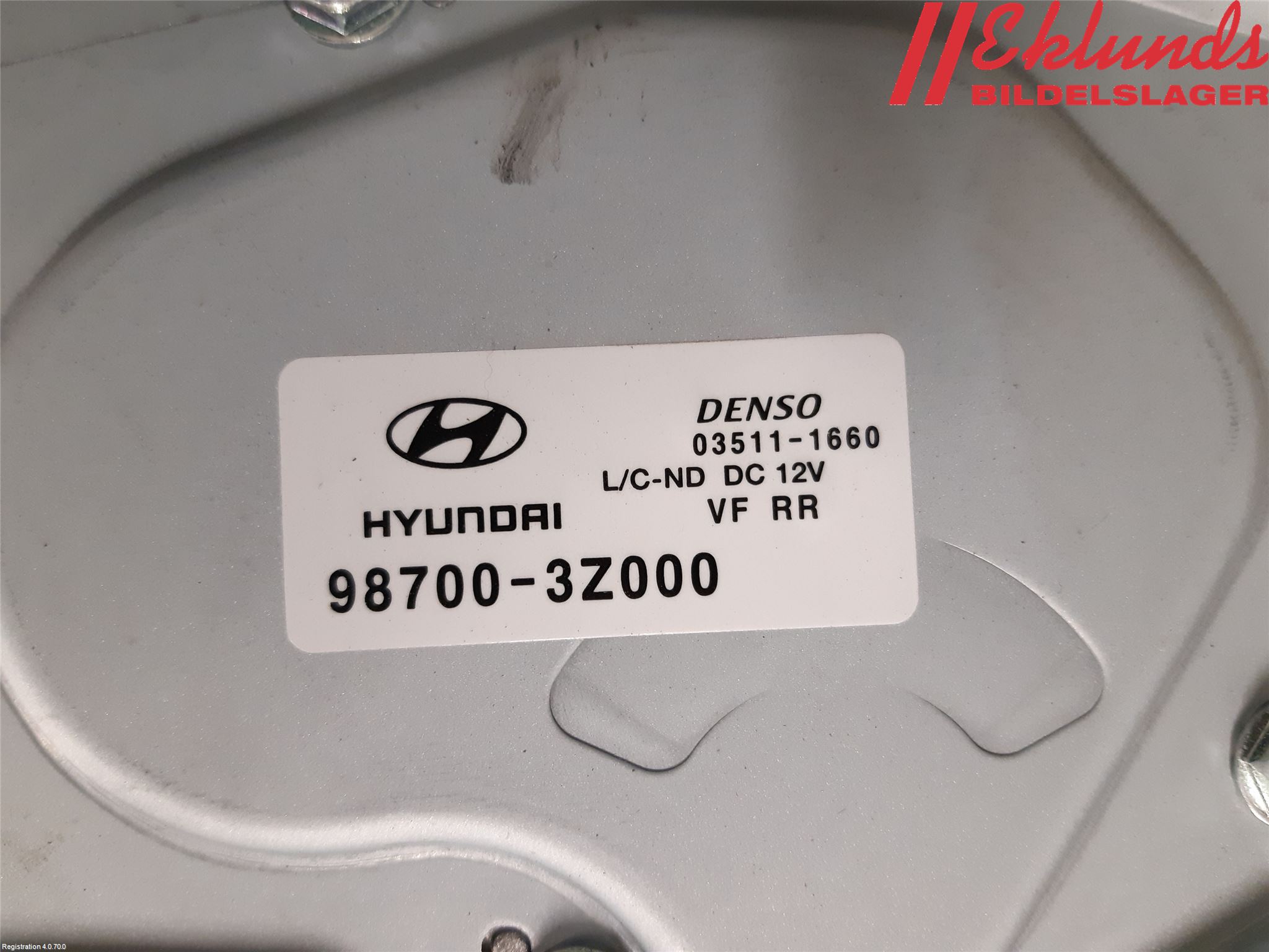 Hyundai i40 16-18 Torkarmotor Baklucka