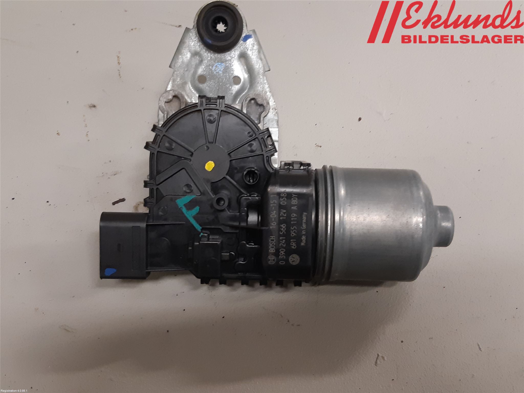 Volkswagen VW UP! / E-UP! Torkarmotor Vindruta