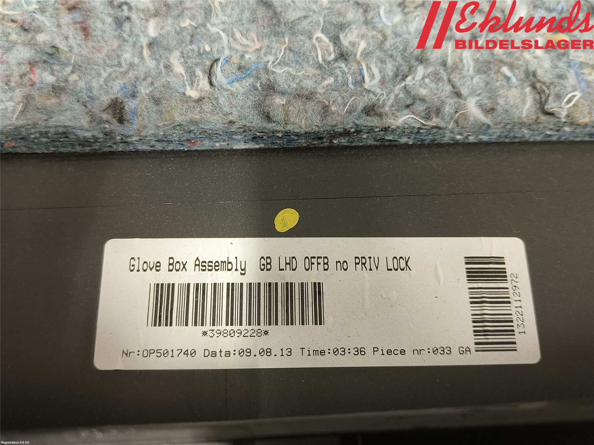 Volvo V60 14-18 Handskfack Insats