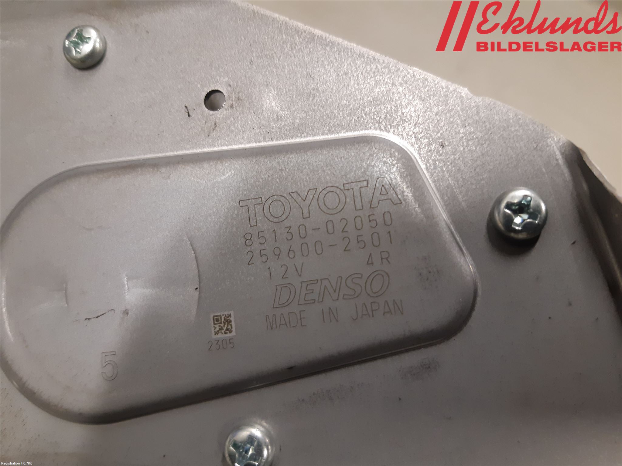 Toyota AURIS 13-19 Torkarmotor Baklucka