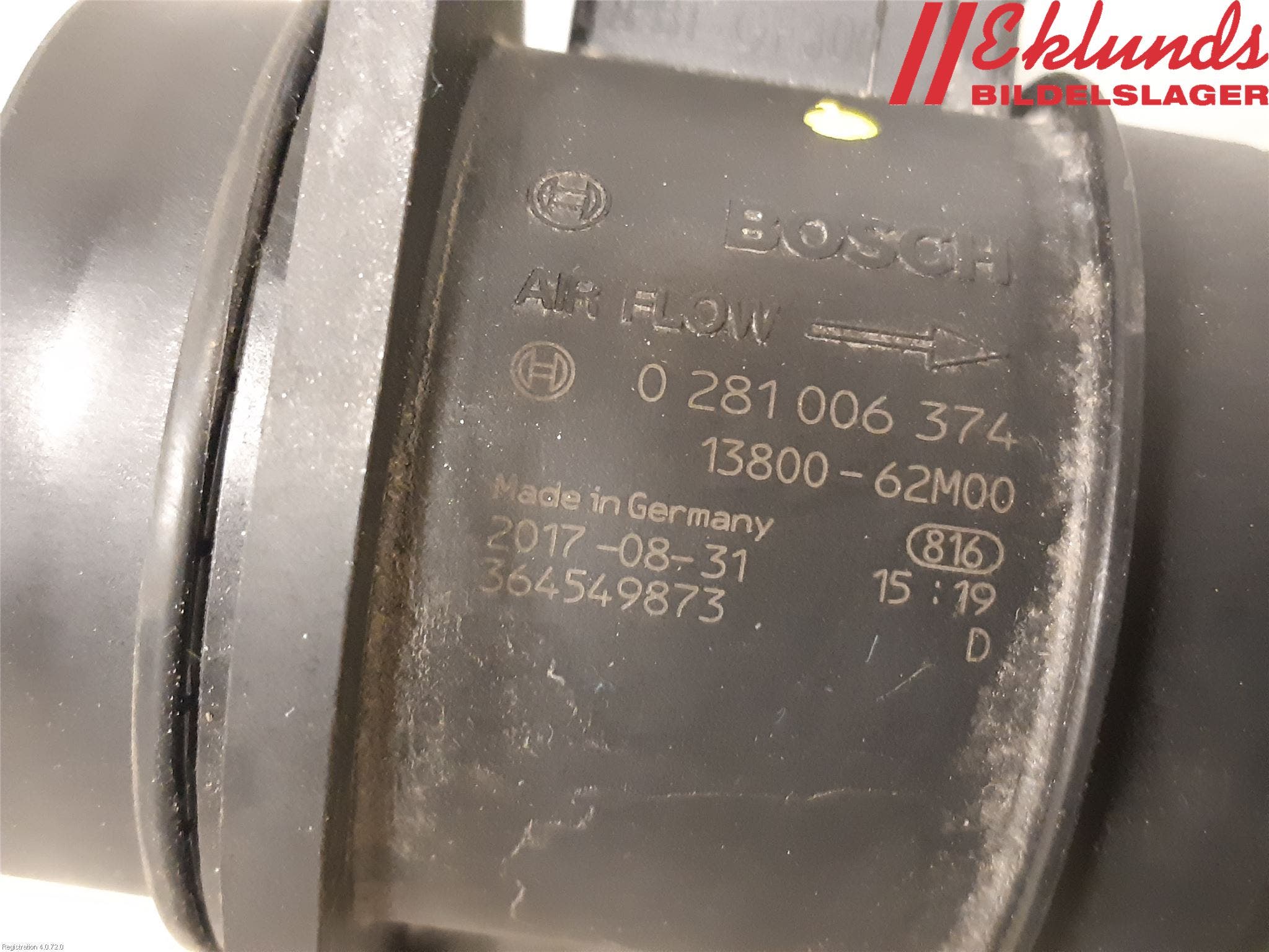 Suzuki VITARA 15- Injluftmassamätare