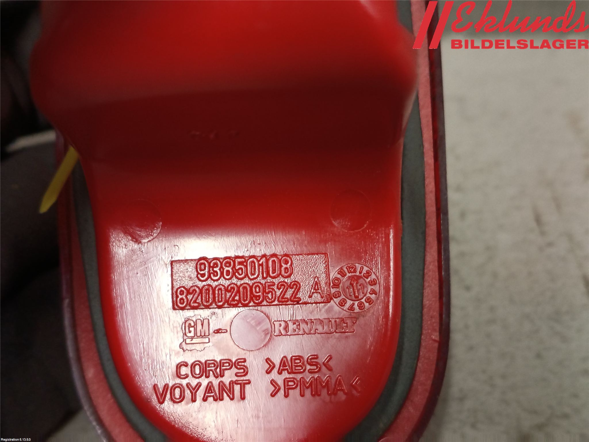 Opel VIVARO 01-14 Bromsljus Bakruta