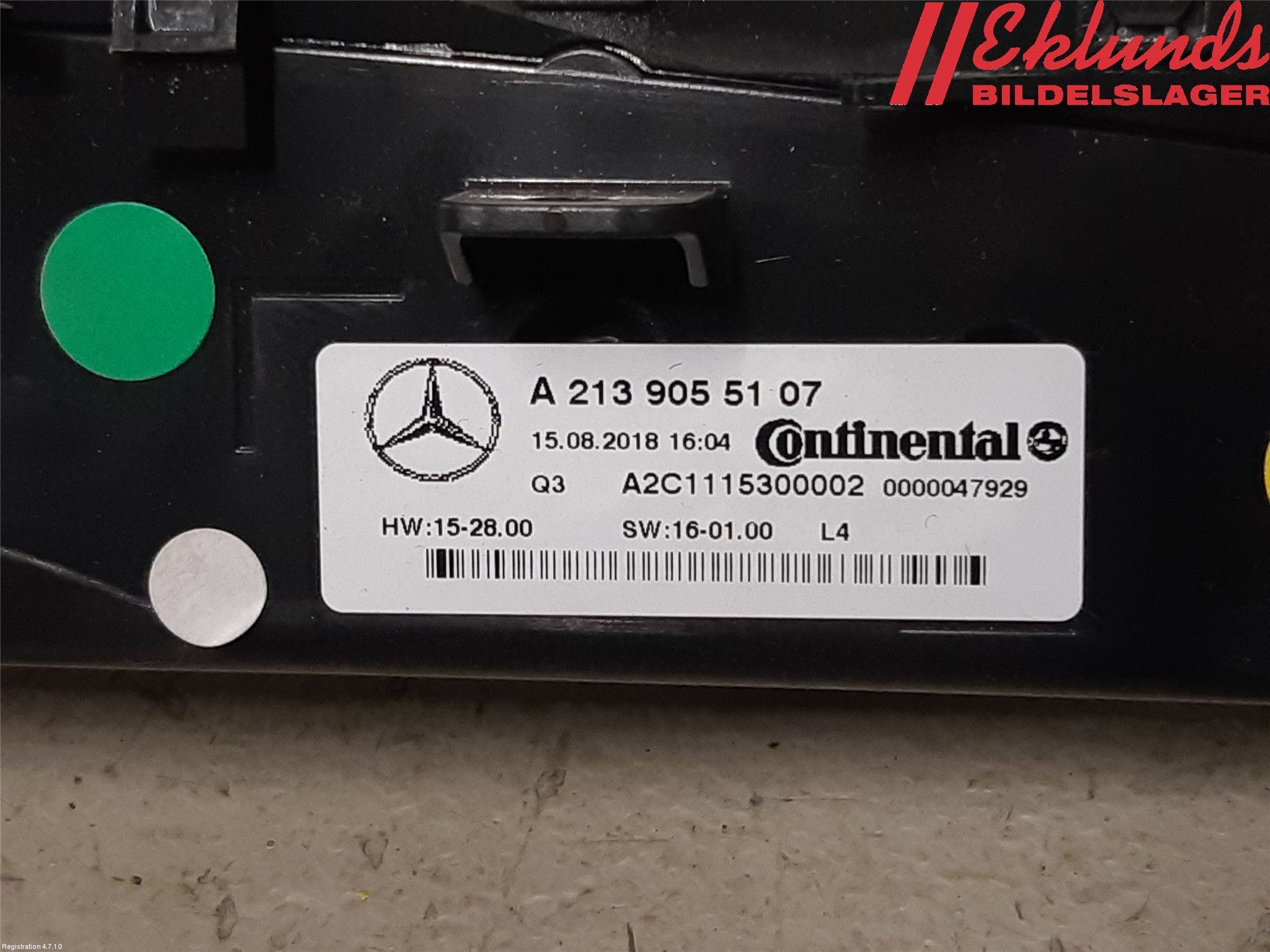 Mercedes-Benz MB E-KLASS (W213) 16-23 Ac Styrenhet Ac Manöveren