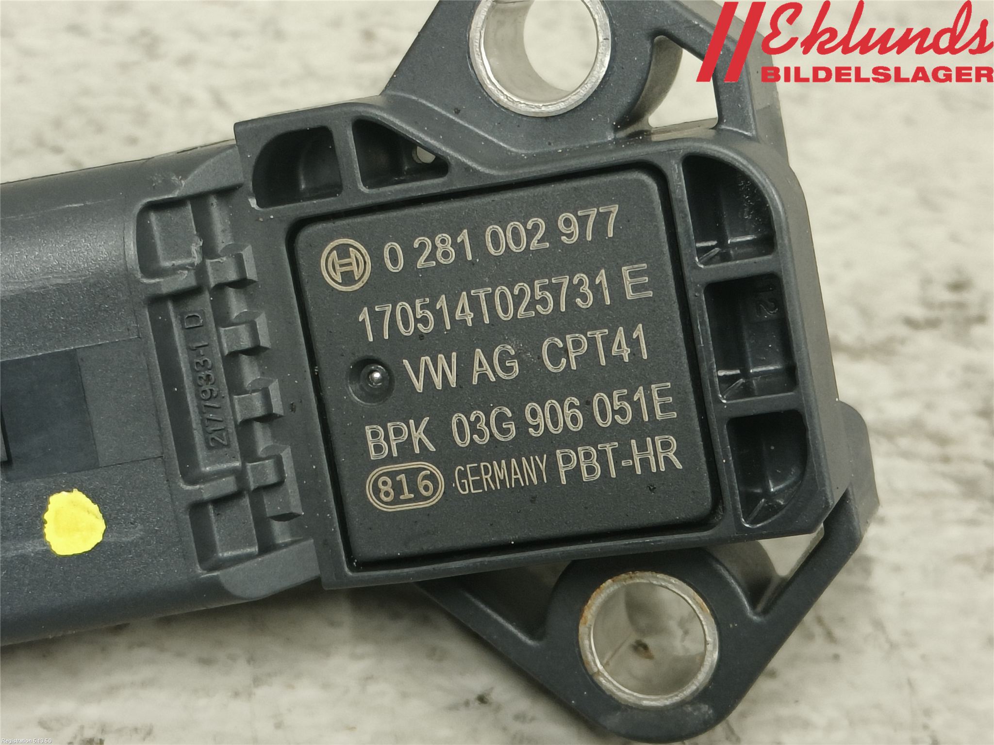 Volkswagen VW PASSAT 15-19 Givare Laddluftstryck
