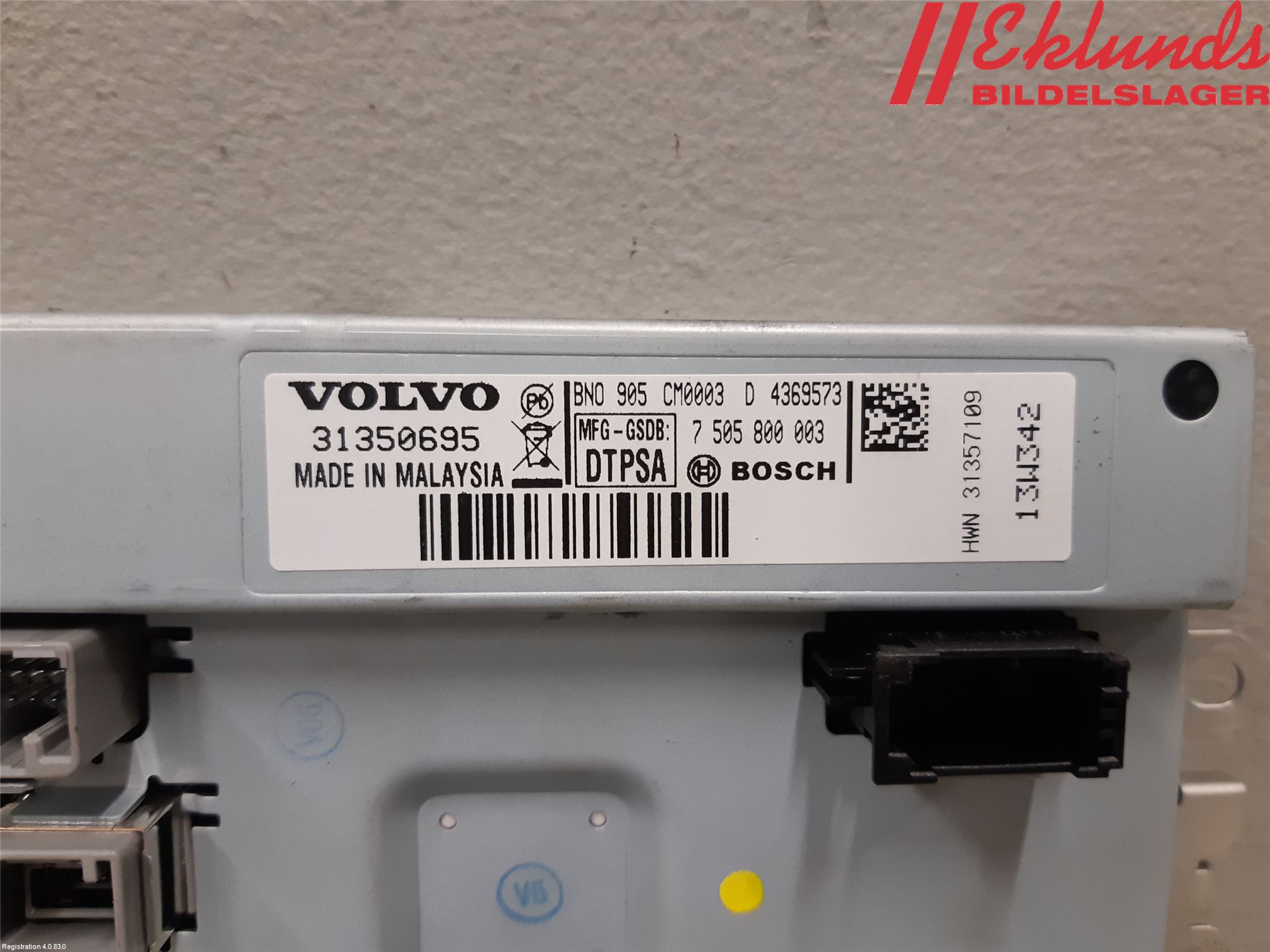 Volvo V70 14-16 Multifunktionsdisplay
