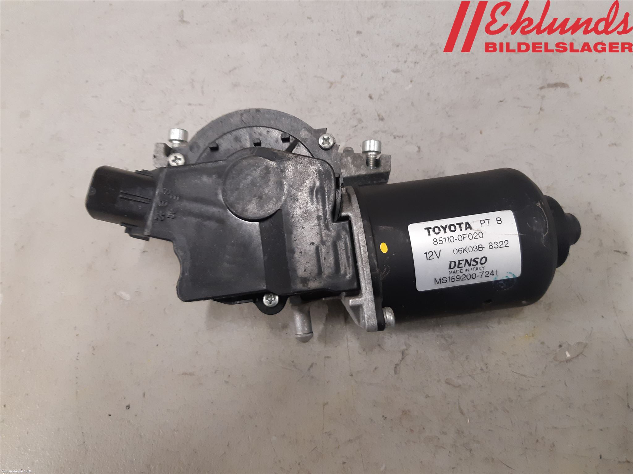 Toyota COROLLA VERSO 08-09 Torkarmotor Vindruta