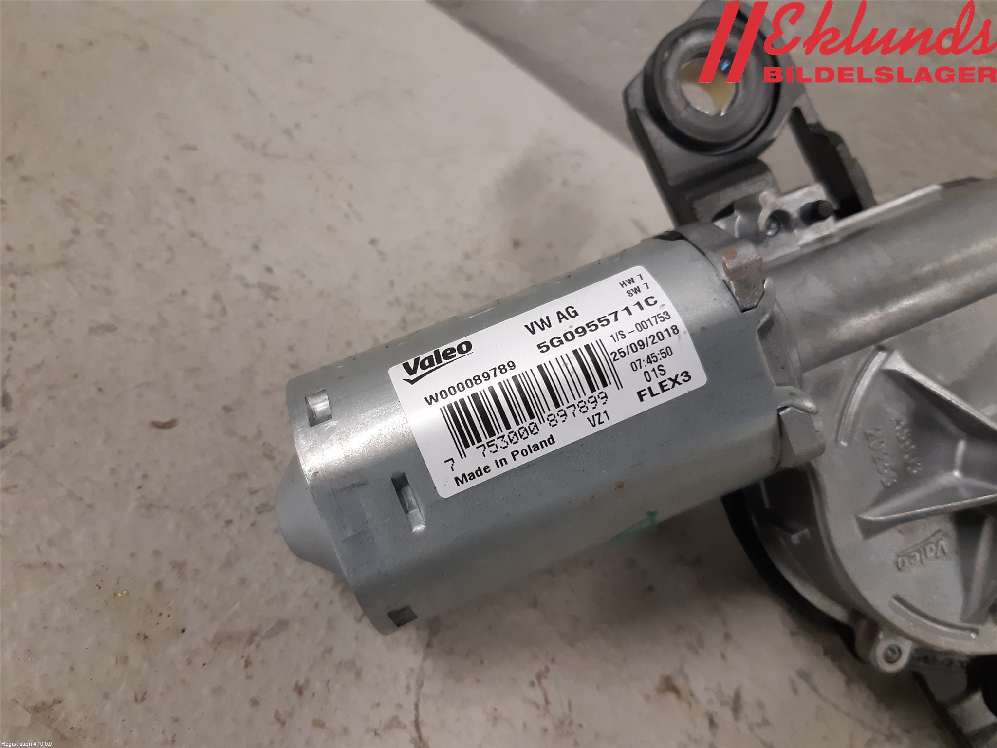 Volkswagen VW PASSAT 15-19 Torkarmotor Baklucka