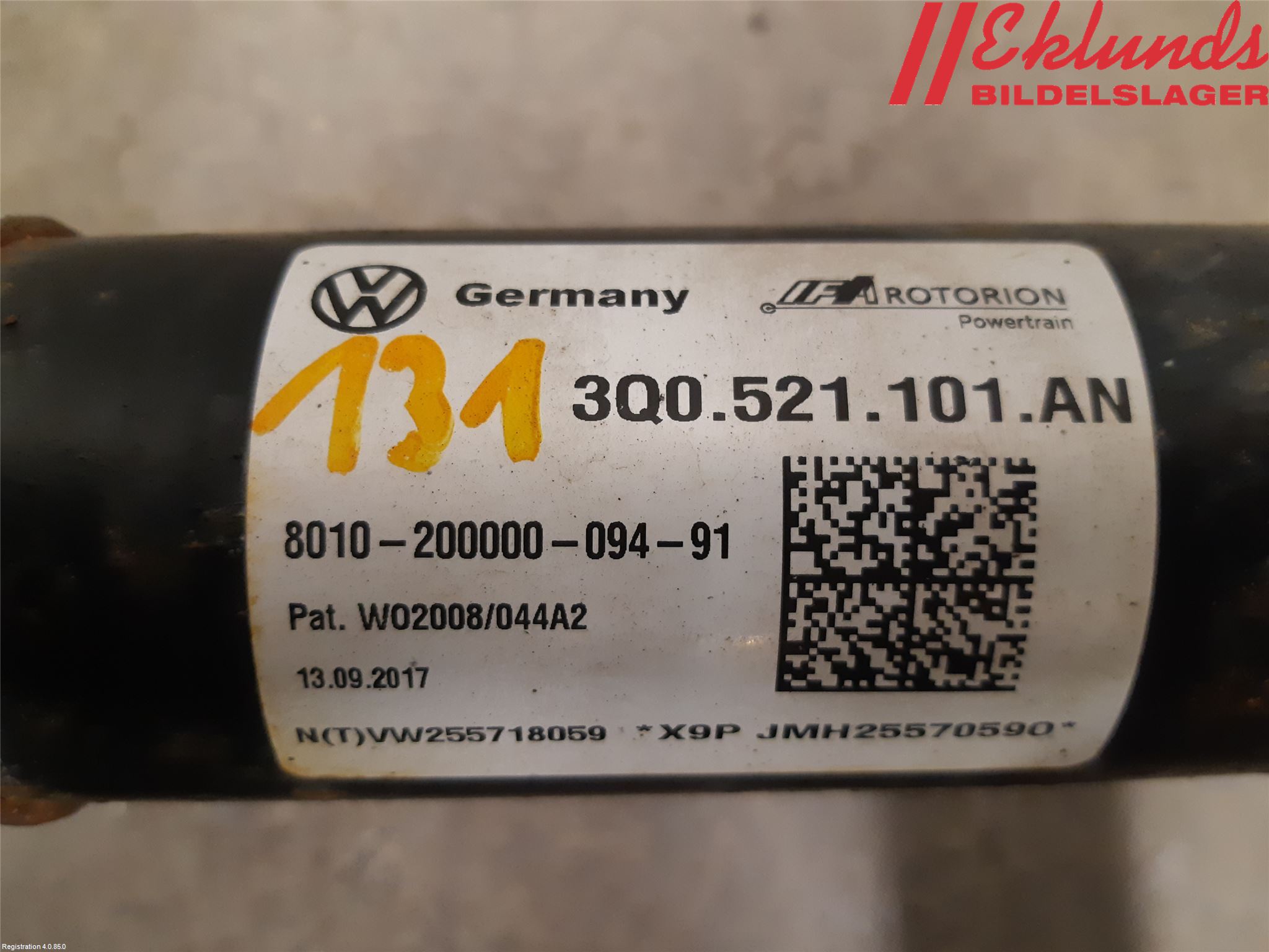 Volkswagen VW PASSAT 15-19 Mellanaxel Komp