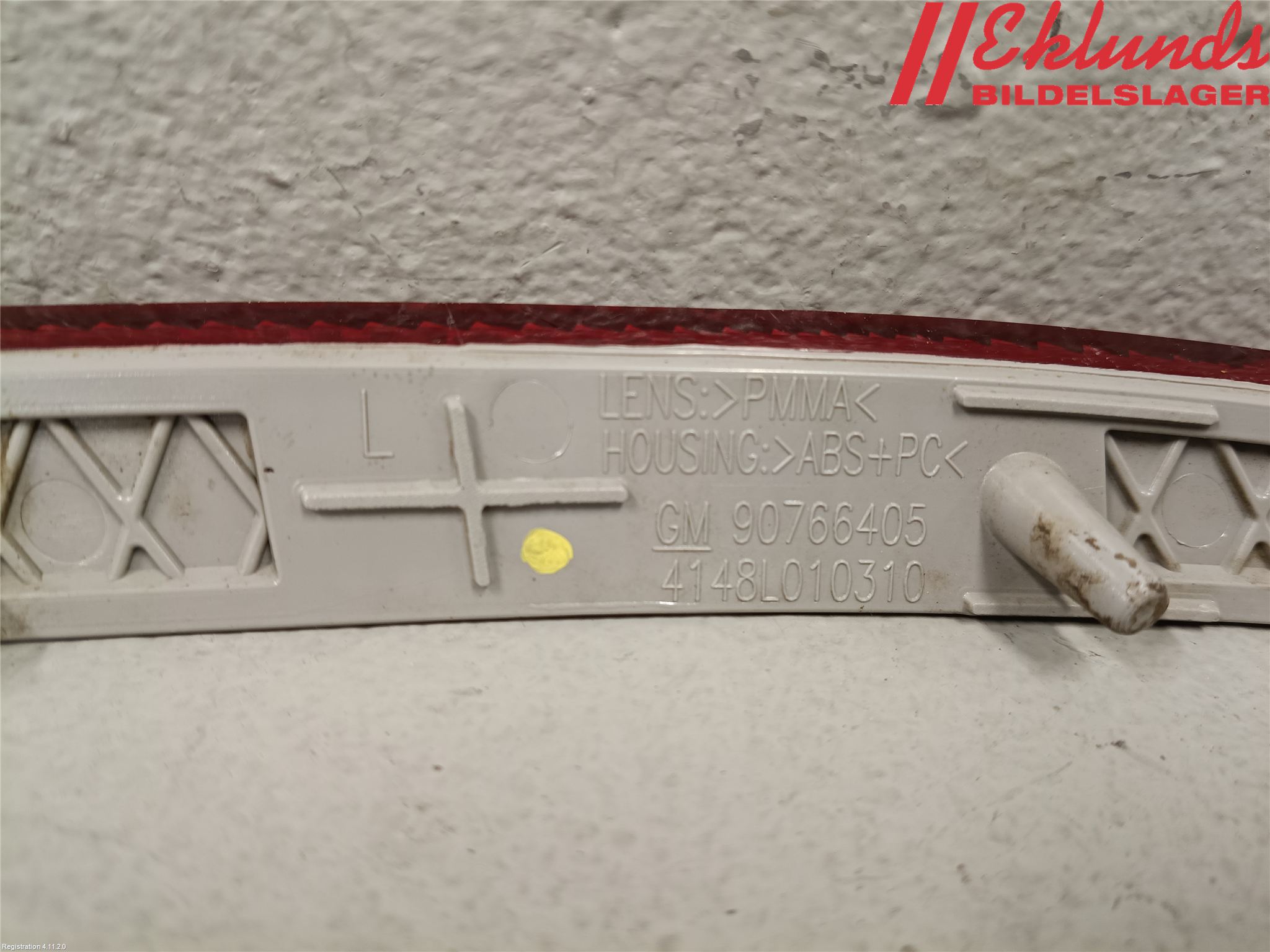 Opel ASTRA K 16-22 Dimljus/Reflex Bak