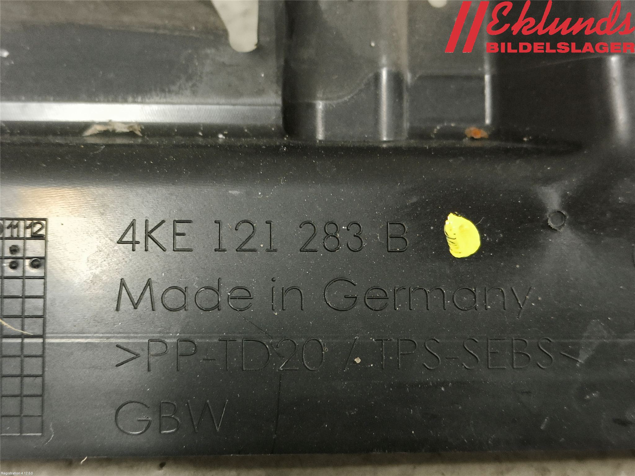 Audi E-TRON, S GE 19- Deflektor Plåt-Plast Kylning