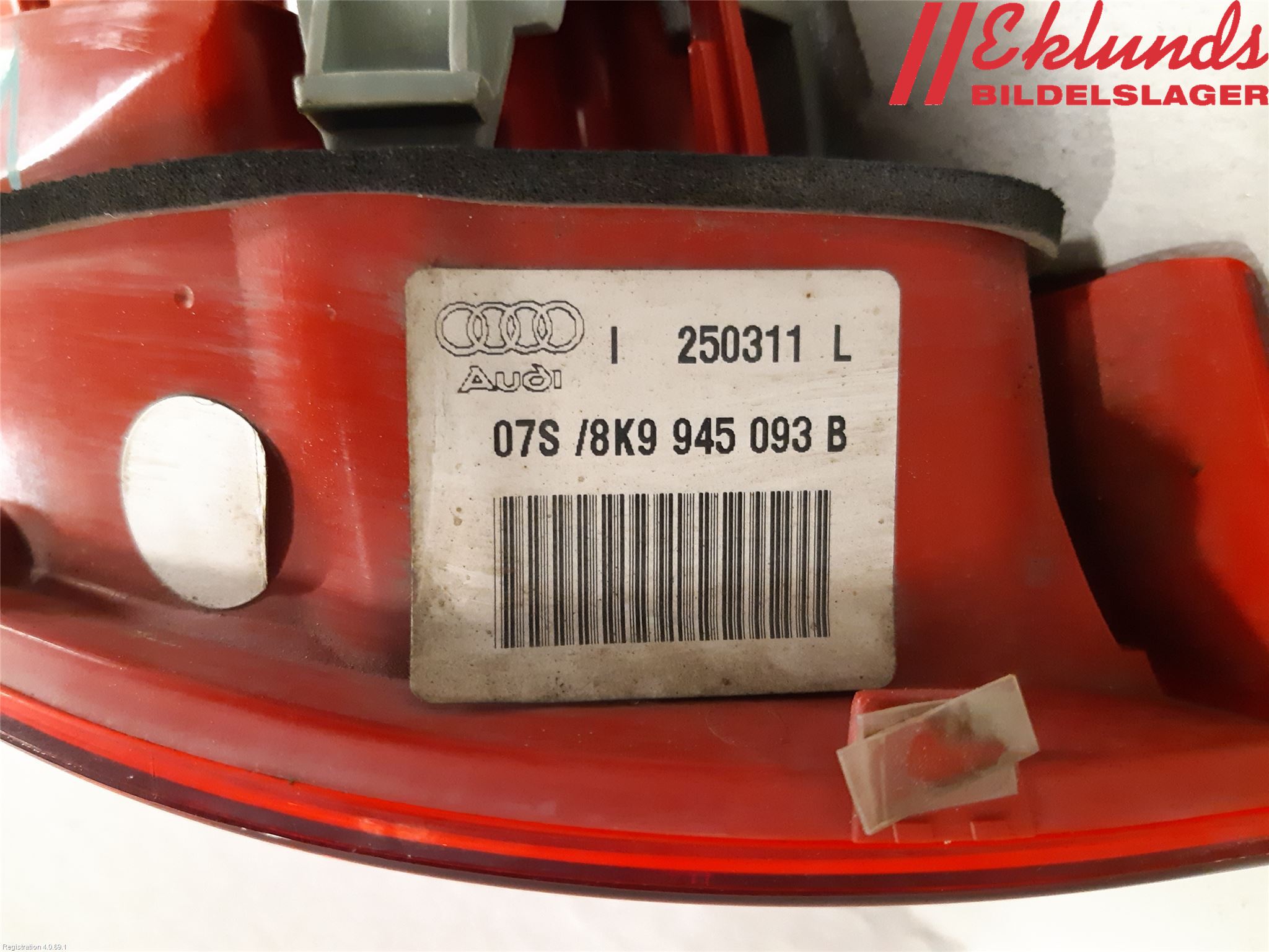 Audi A4/S4 08-11 Bakljus Lucka Vä