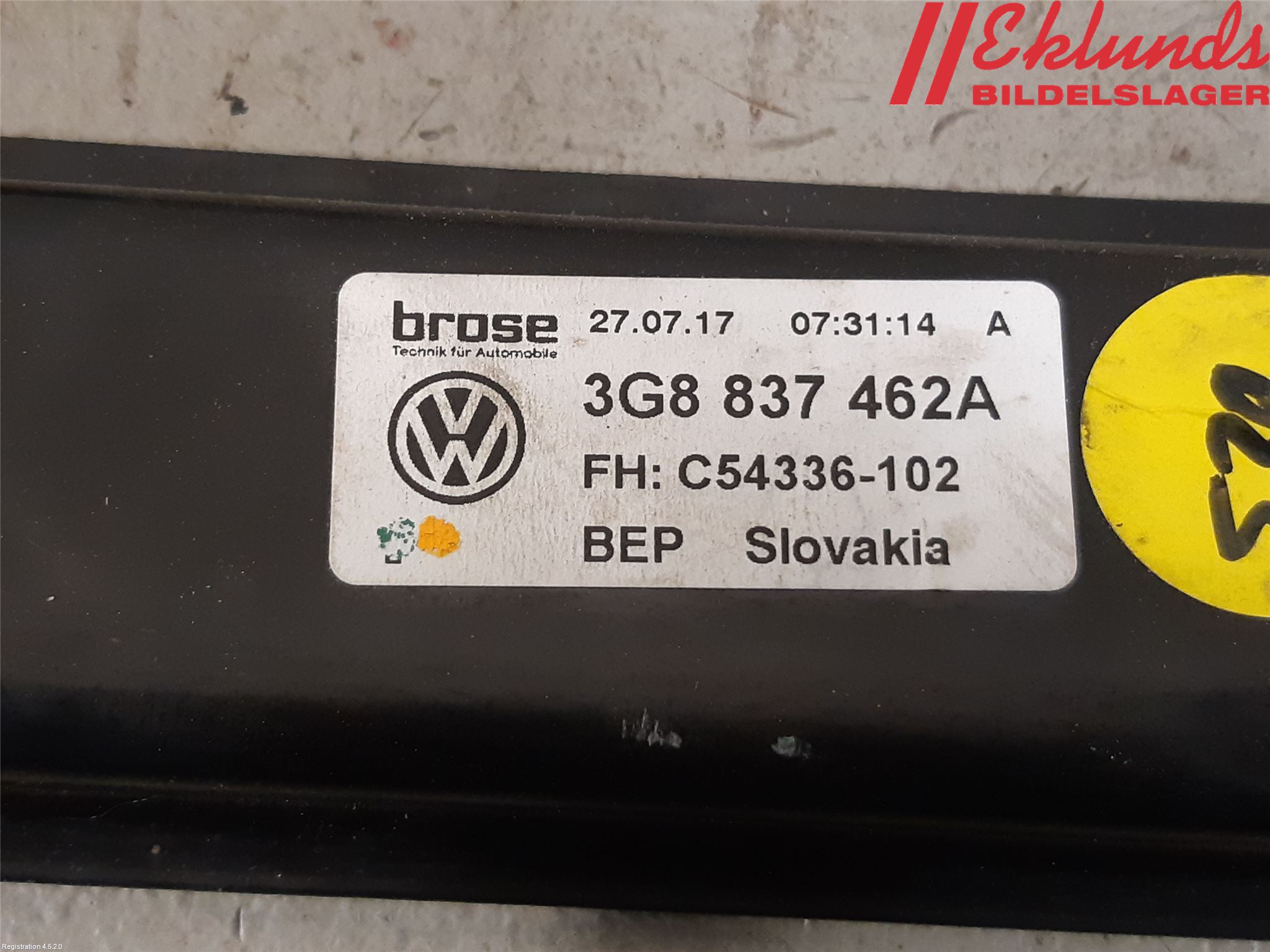 Volkswagen VW ARTEON 17- Fönsterhiss El Kompl
