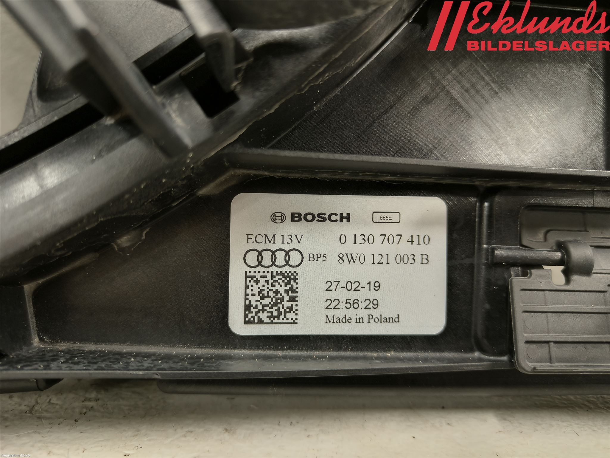 Audi A4/S4 B9 16-19 Kylfläkt El