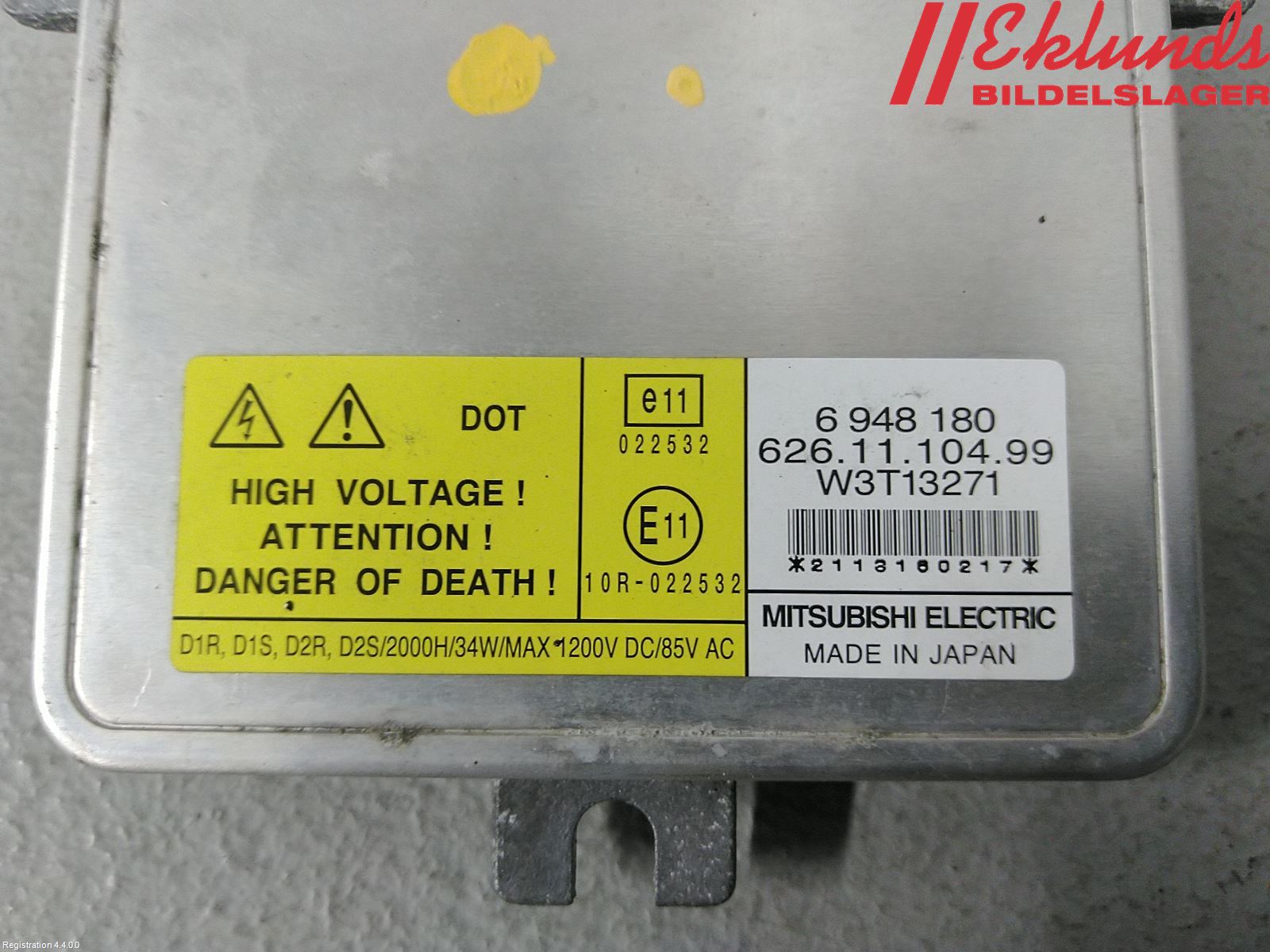 Volvo V70 08-13 Styrenhet Strålkastare