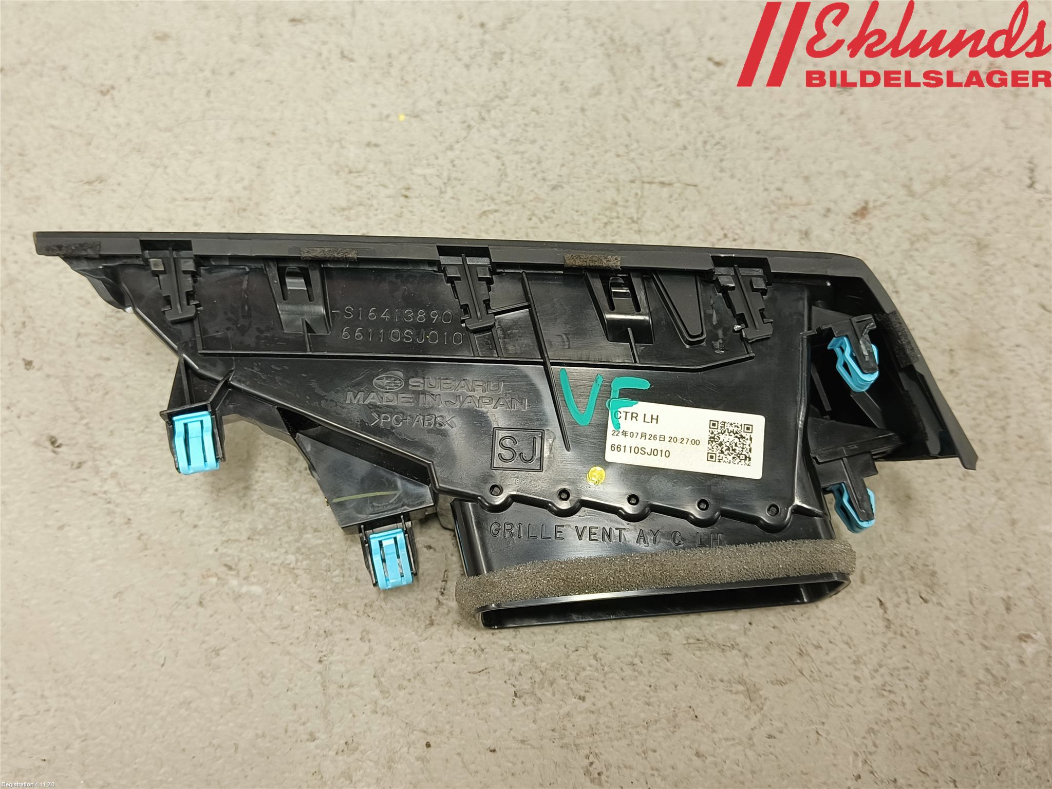 Subaru FORESTER SK 19- Defrosterkanal-Munstycke