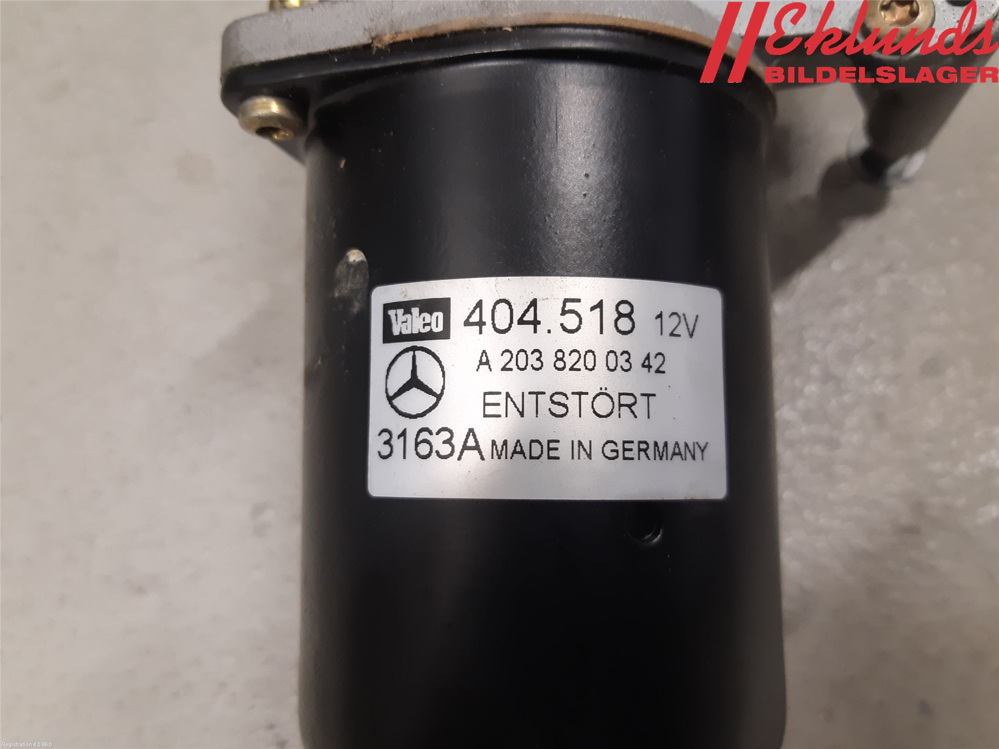 Mercedes-Benz MB C (203) 00-07 Torkarmotor Vindruta