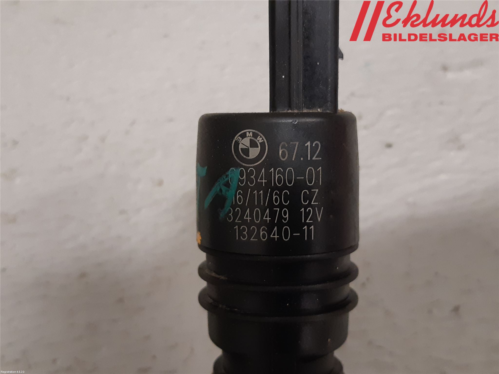 BMW 5 F10/F11/F18 09-17 Spolarpump Vindruta