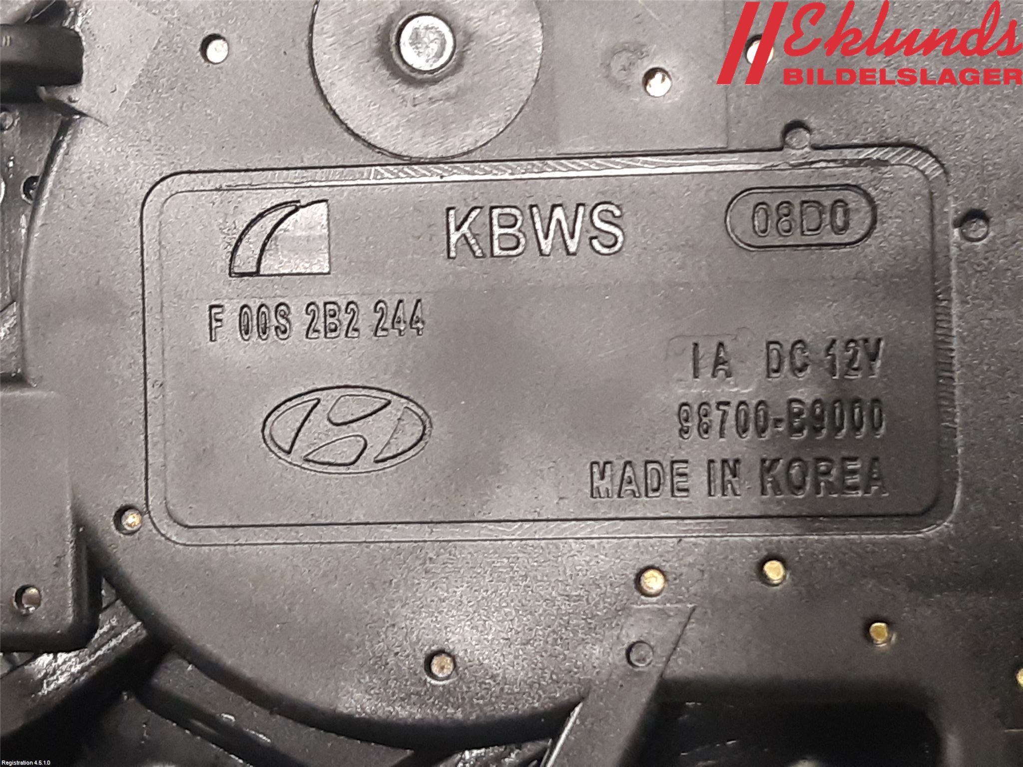 Hyundai i10 BA 14-16 Torkarmotor Baklucka