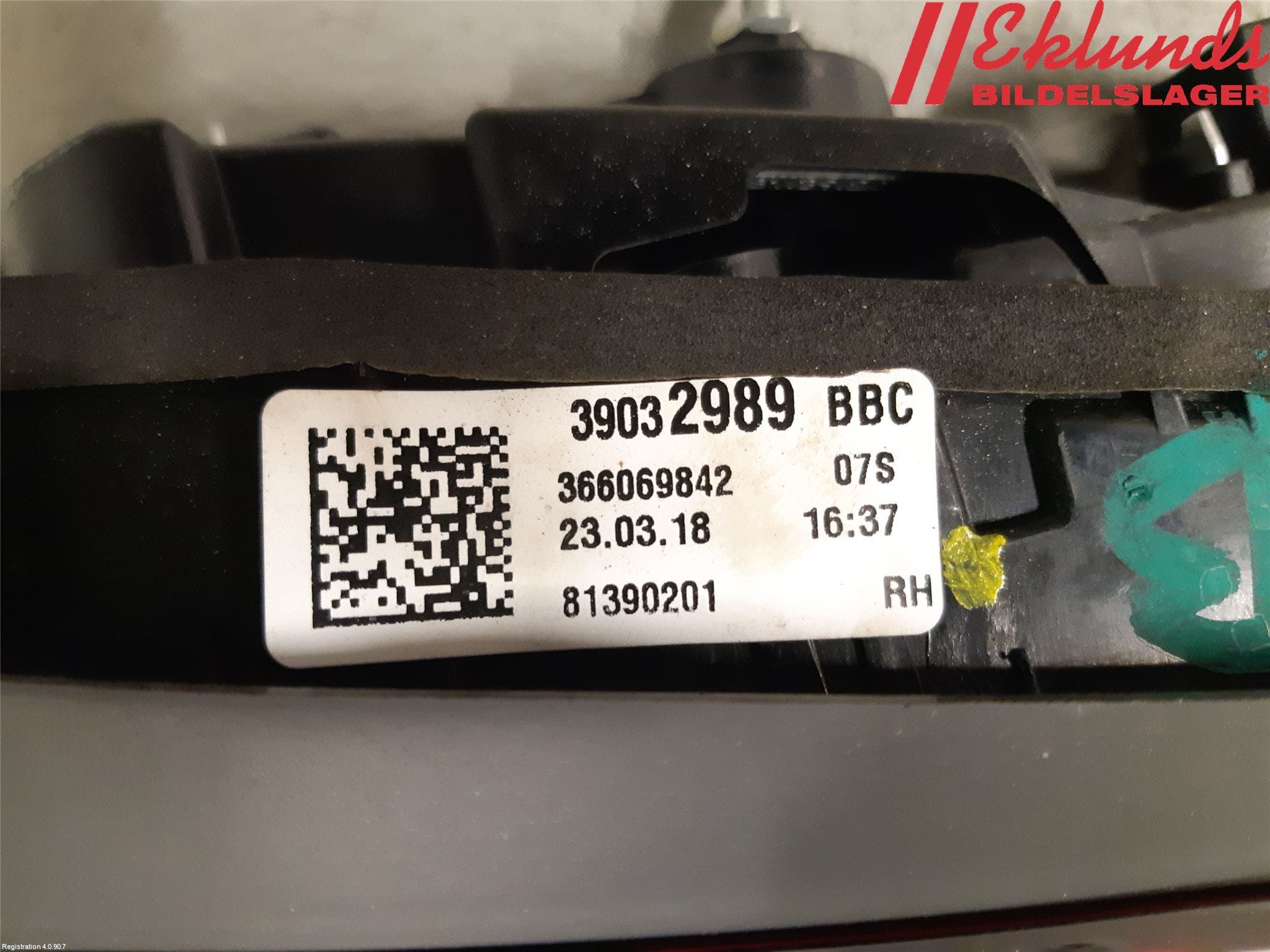 Opel ASTRA K 16-22 Bakljus Lucka Hö