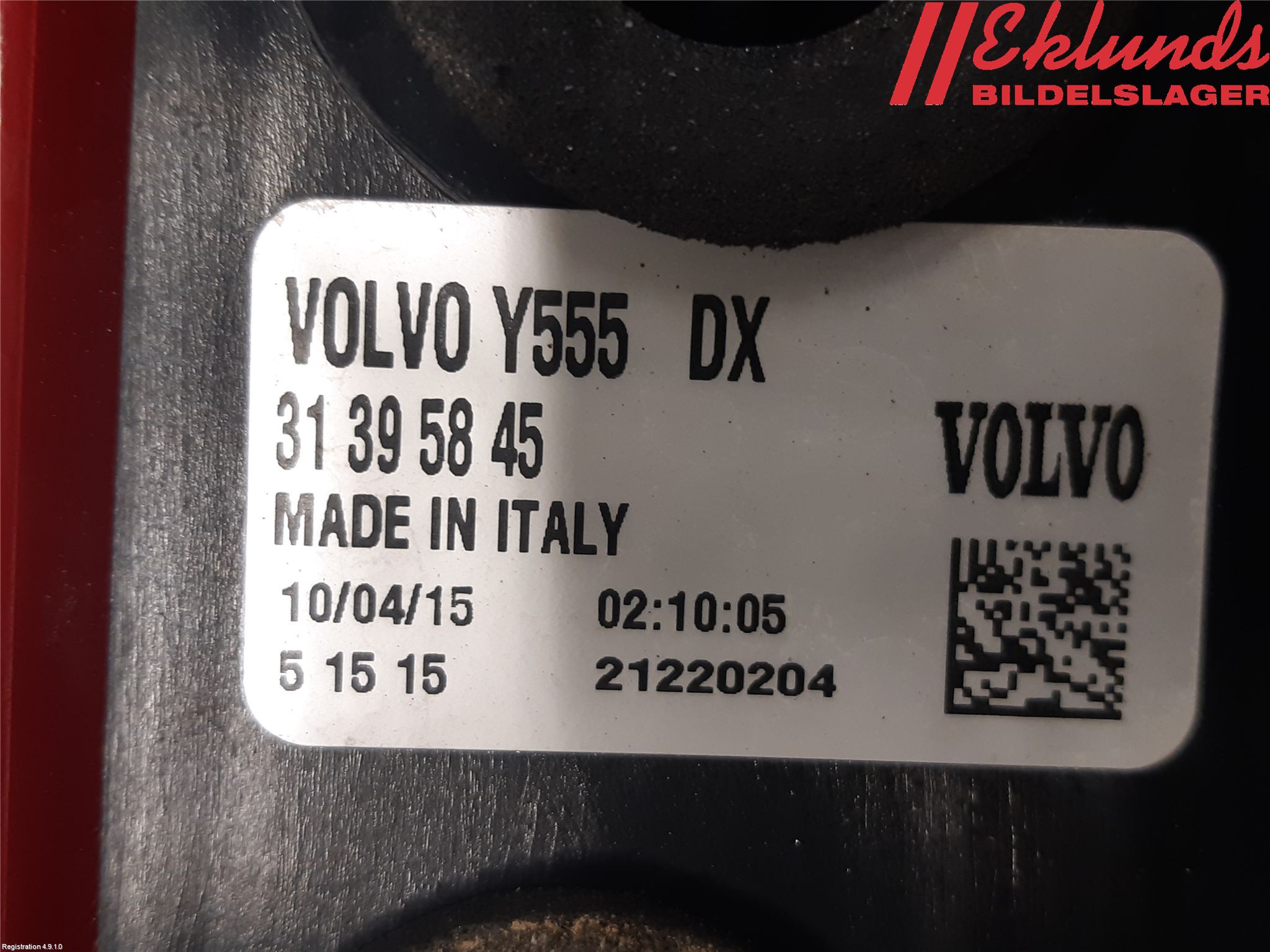 Volvo V40 12-19 Bakljus Höger