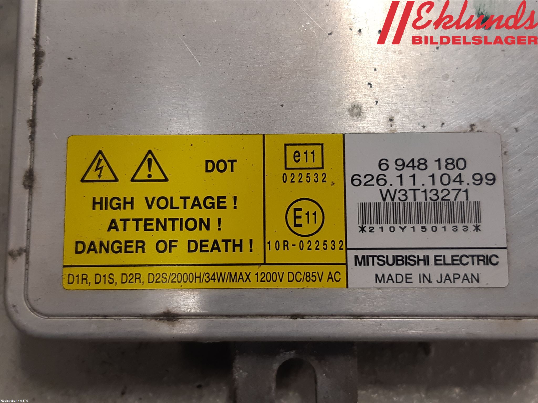 Volvo V70 08-13 Styrenhet Strålkastare