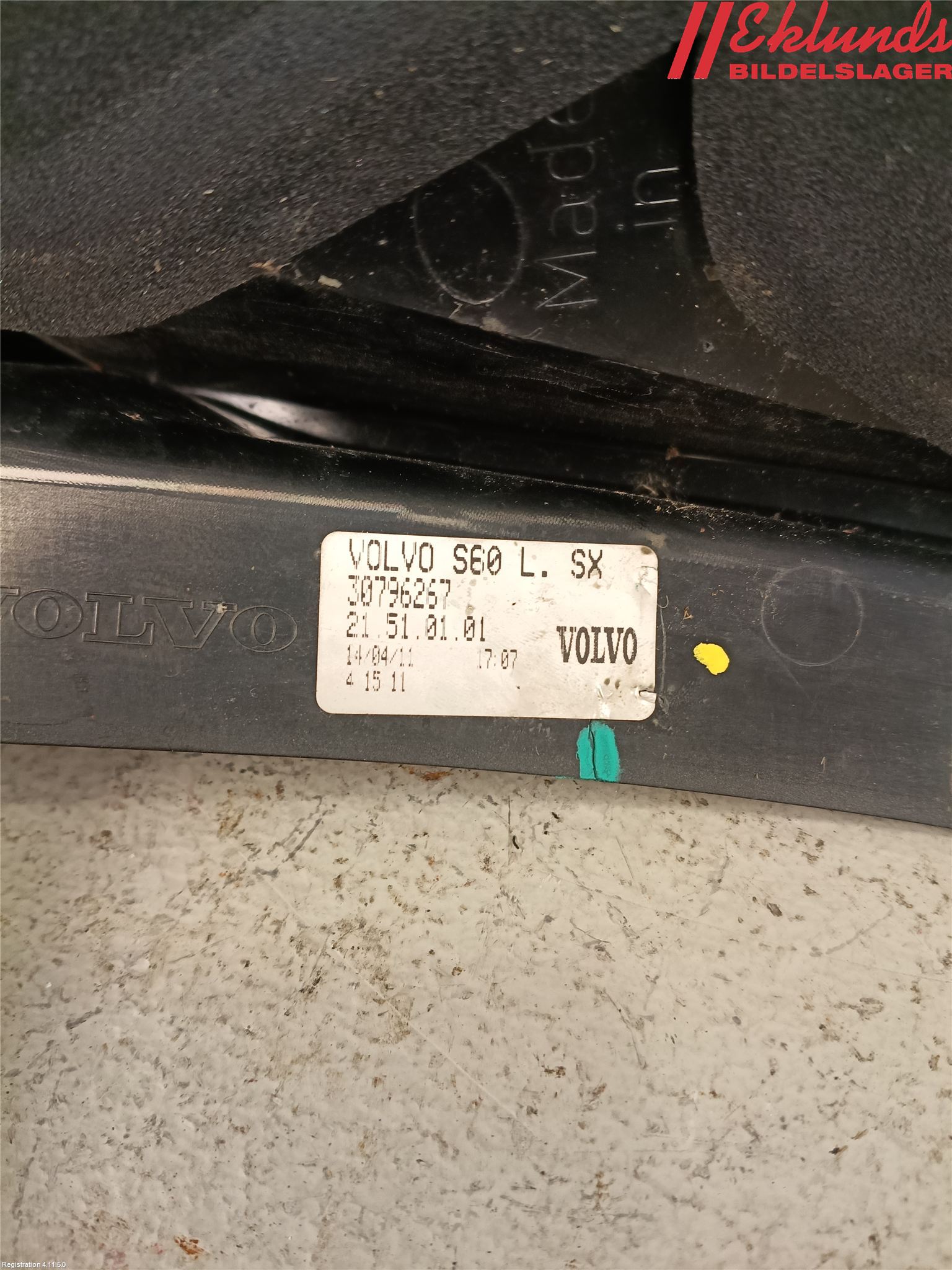 Volvo S60 11-13 Bakljus Vänster