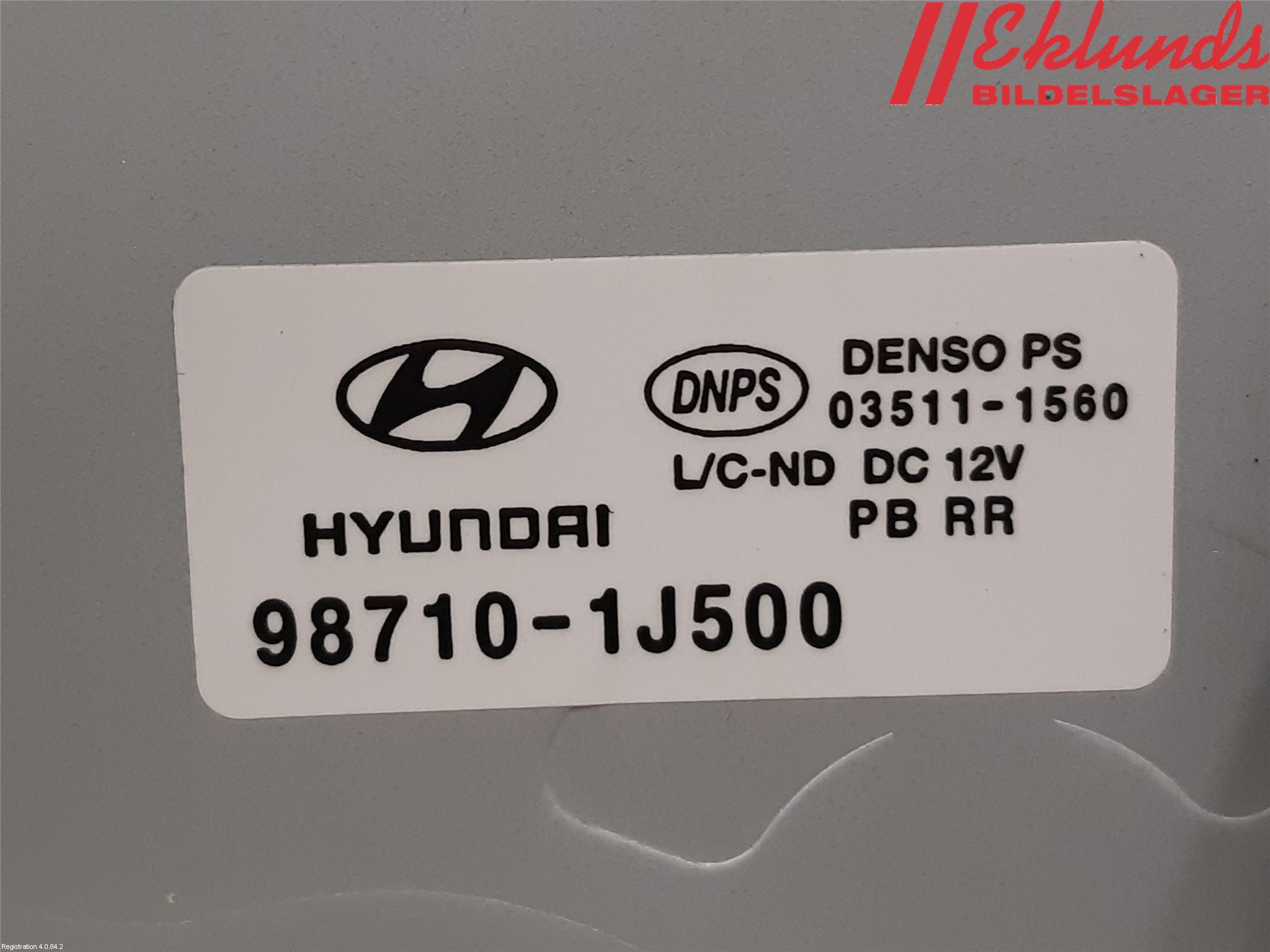 Hyundai i20 PB 09-14 Torkarmotor Baklucka