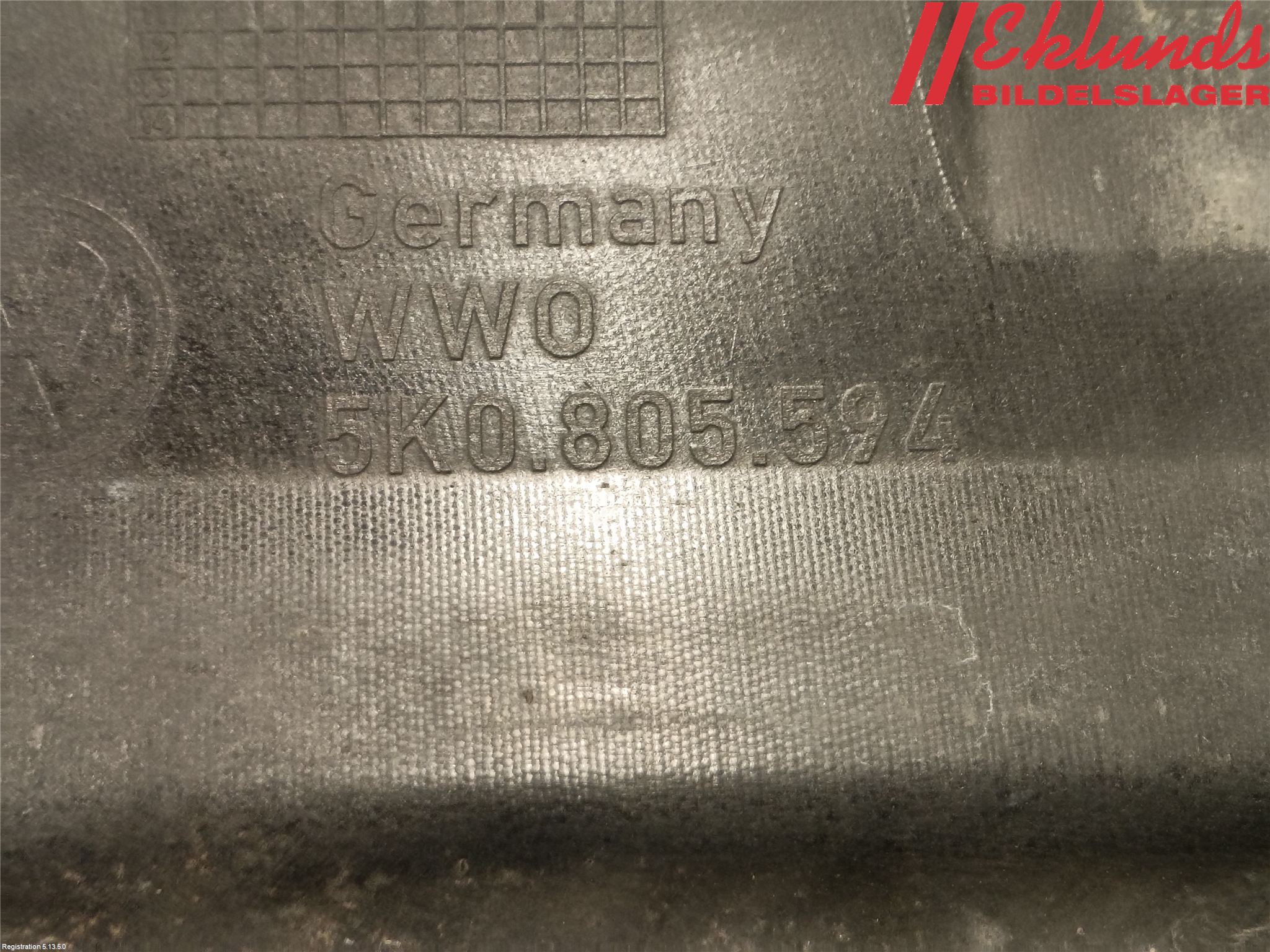 Volkswagen VW GOLF VI 09-13 Frontplåt