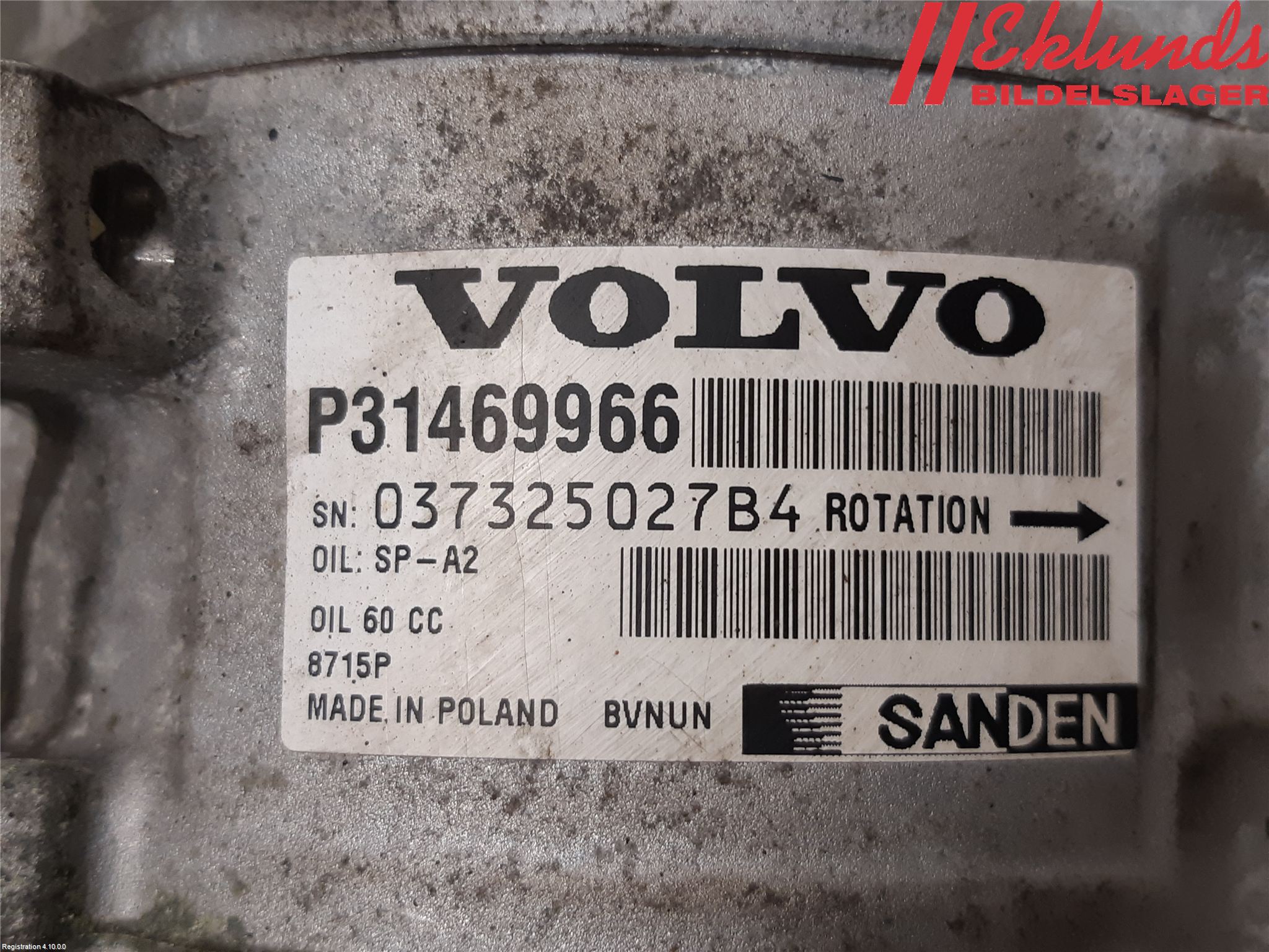 Volvo V90 17->> Ac Kompressor
