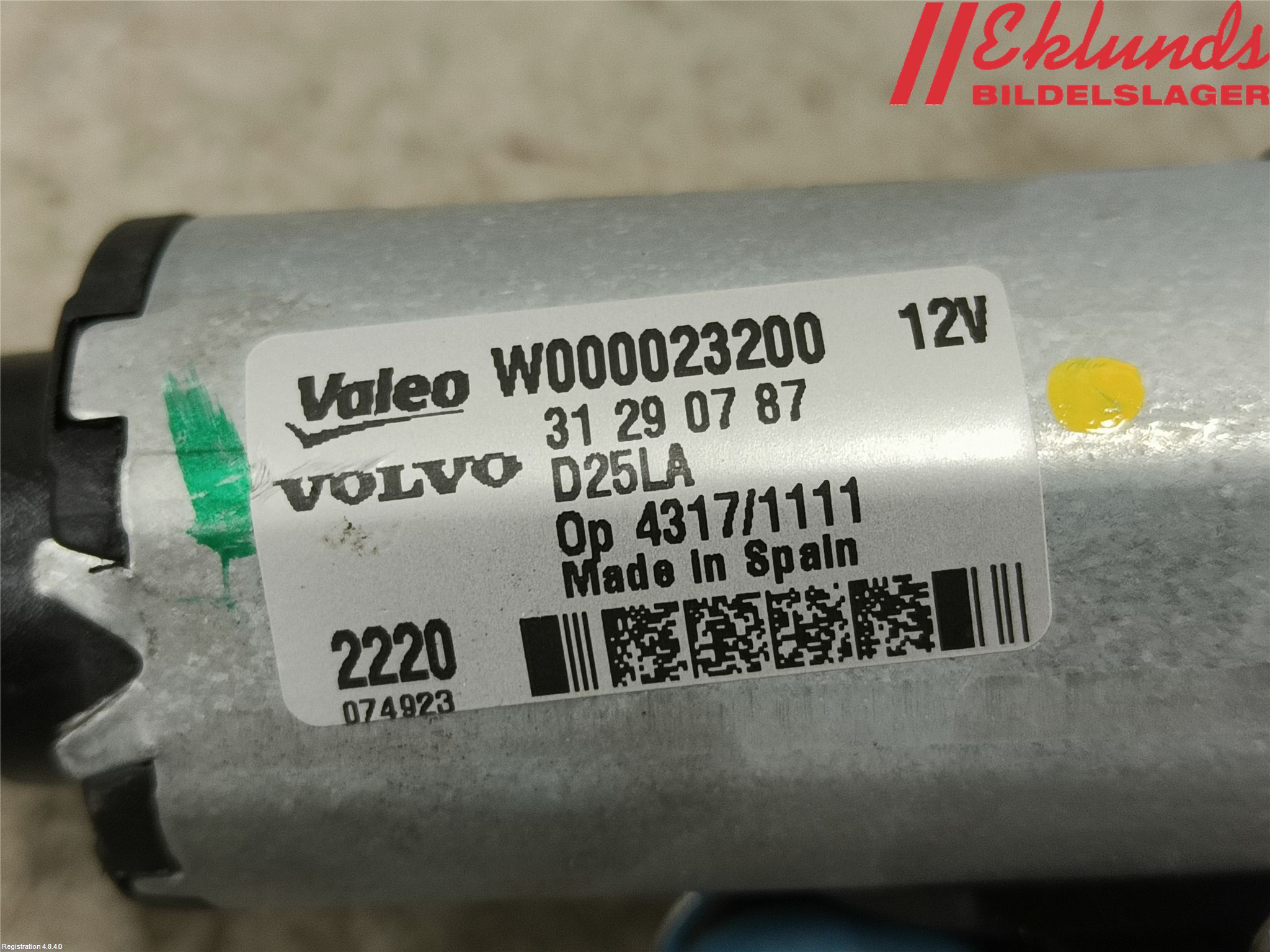 Volvo V70 14-16 Torkarmotor Baklucka