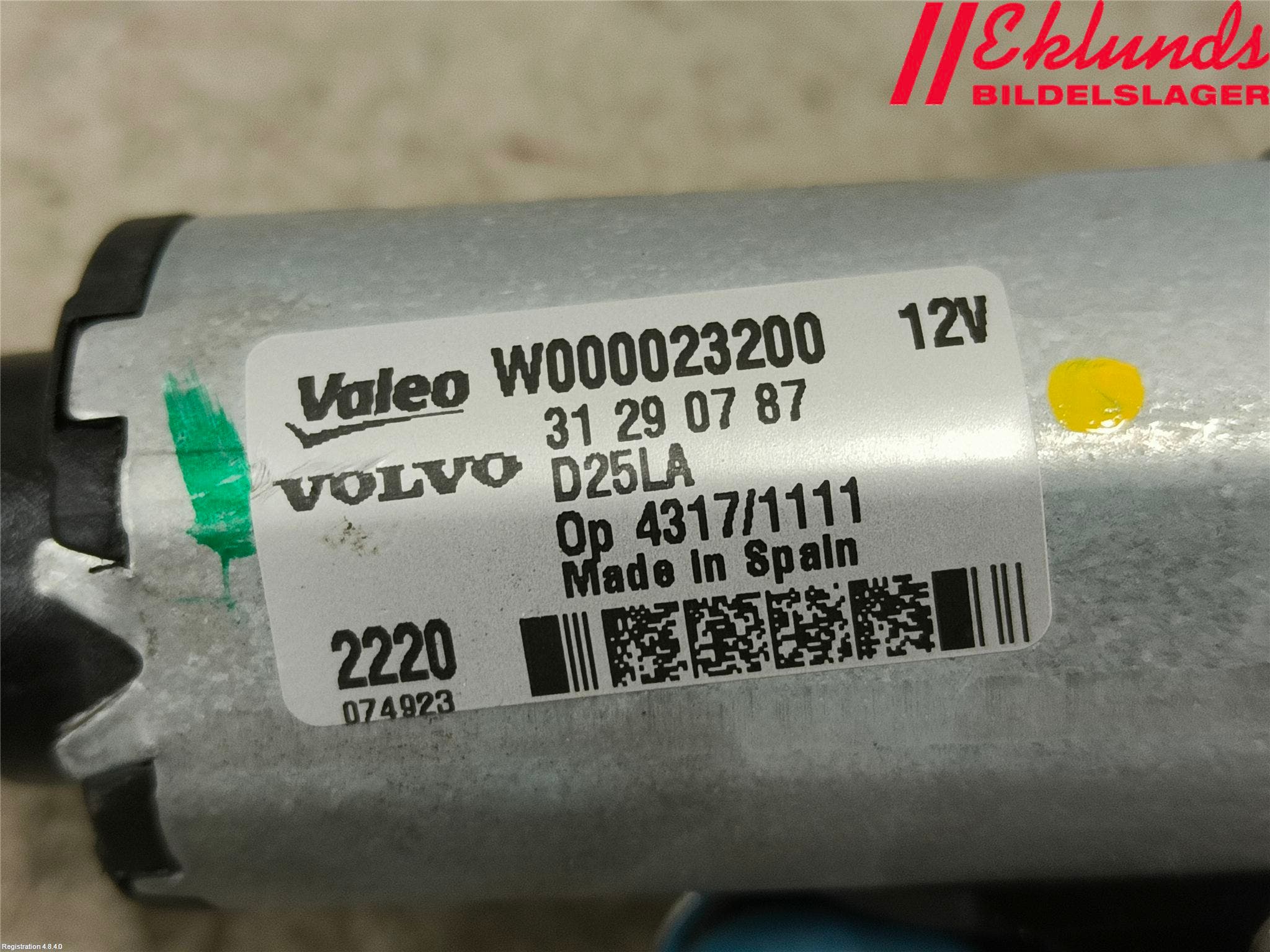 Volvo V70 14-16 Torkarmotor Baklucka
