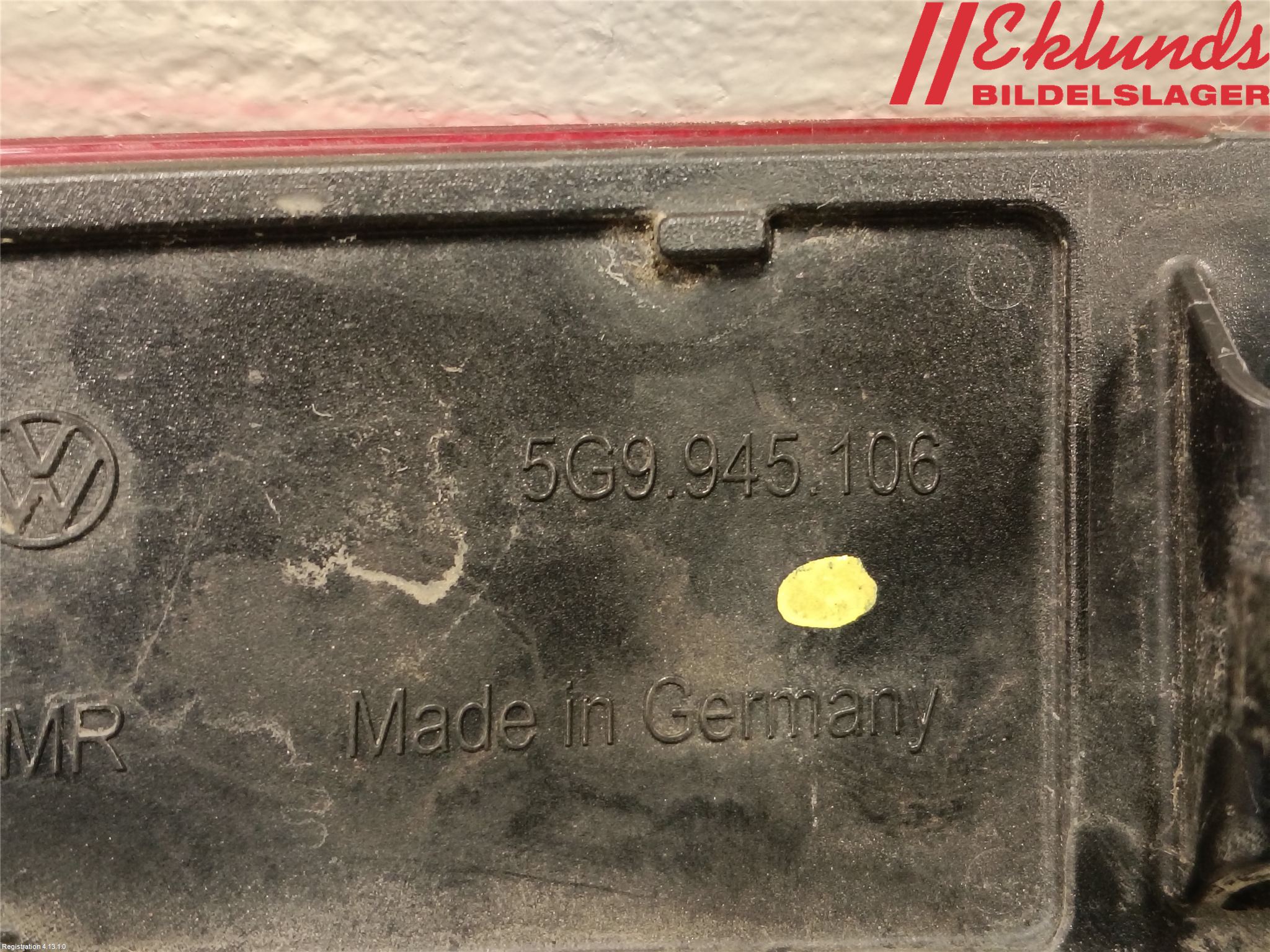 Volkswagen VW GOLF / E-GOLF VII 13-20 Dimljus/Reflex Bak