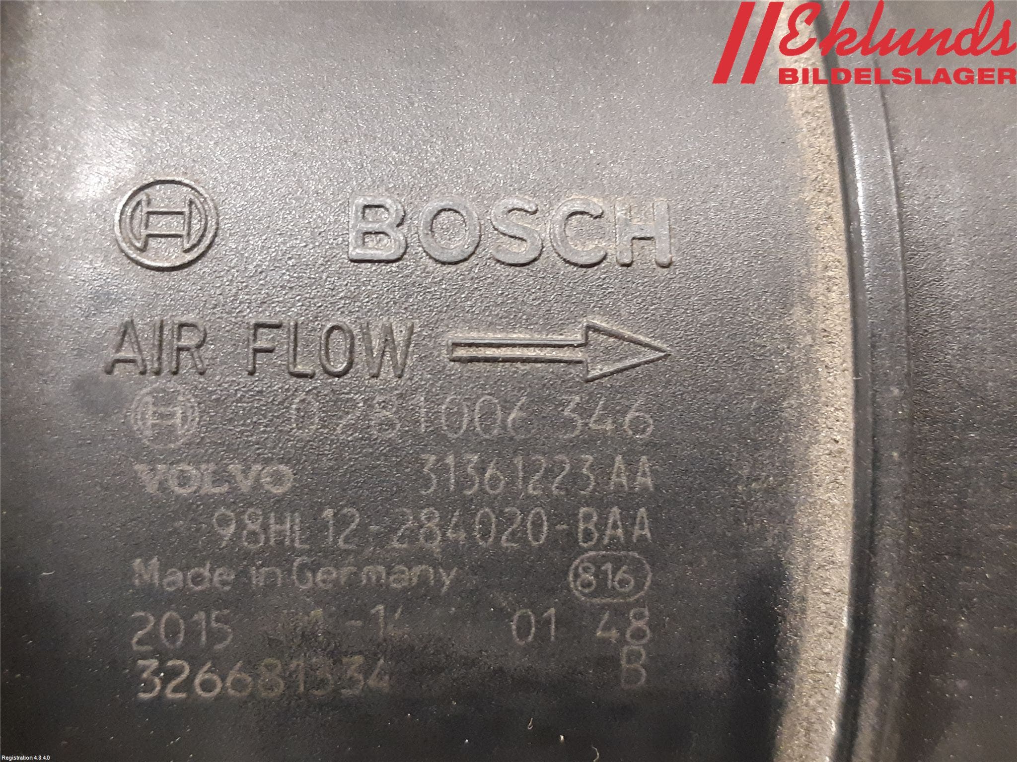 Volvo XC60 14-17 Injluftmassamätare