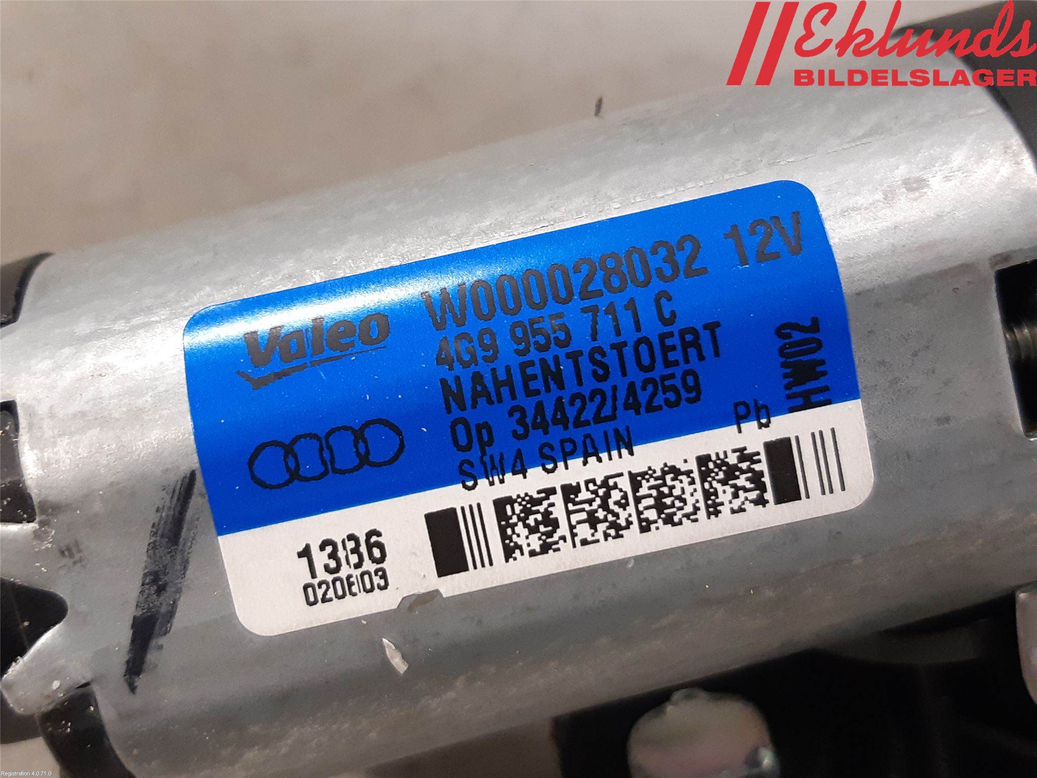 Audi A6 ALLROAD 12-18 Torkarmotor Baklucka