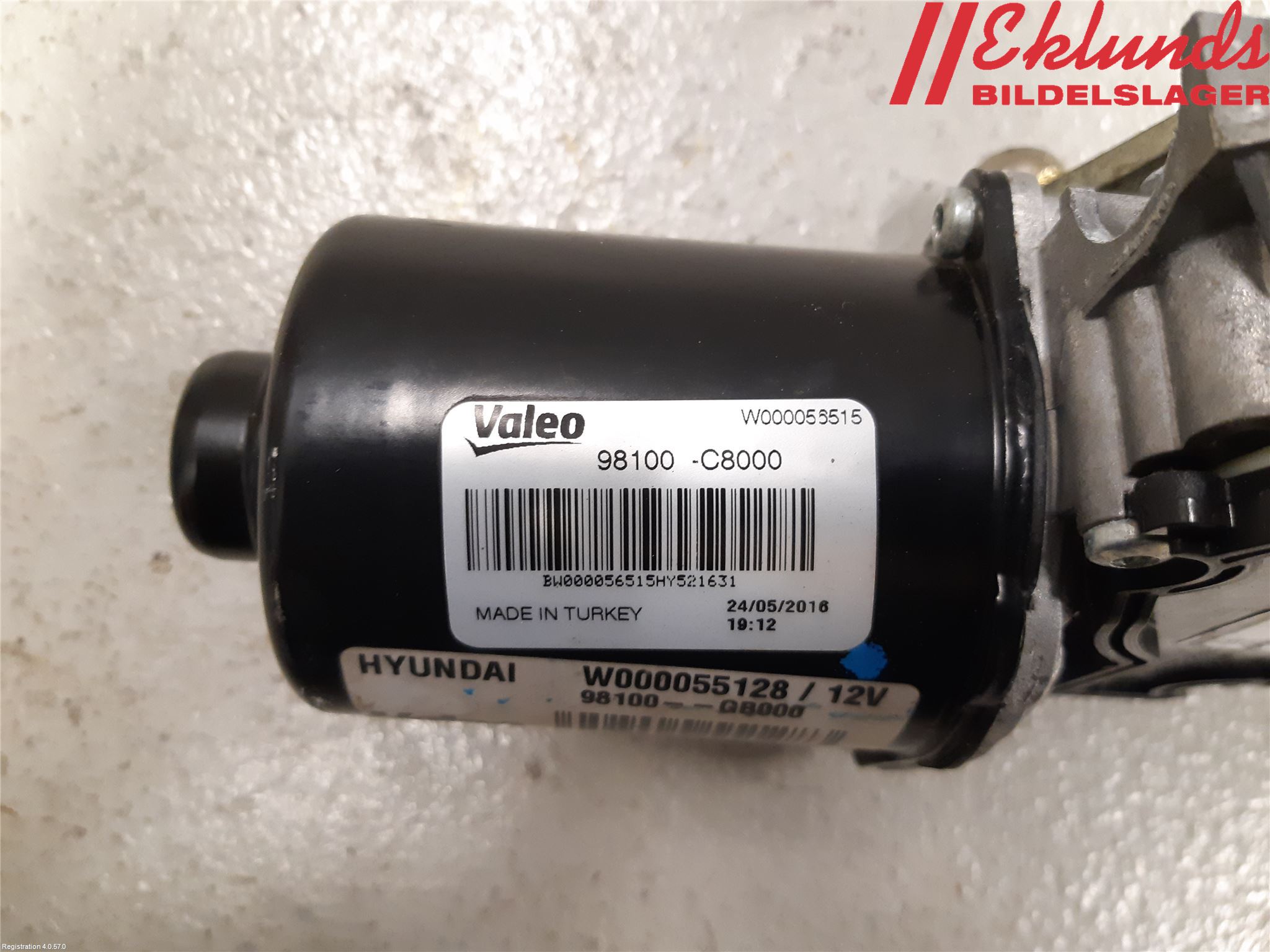 Hyundai i20 GB 15-20 Torkarmotor Vindruta