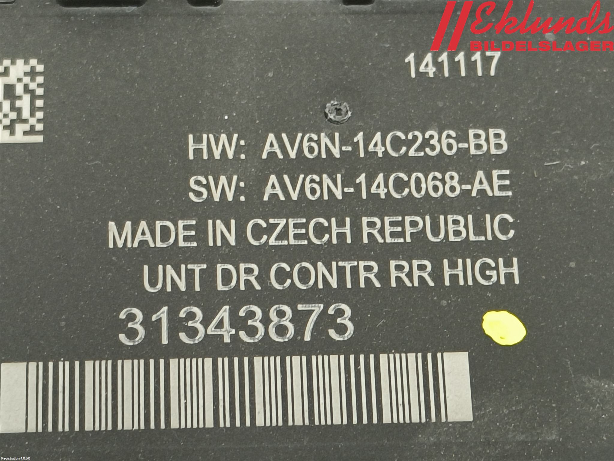 Volvo V40 12-19 Styrenhet Dörr