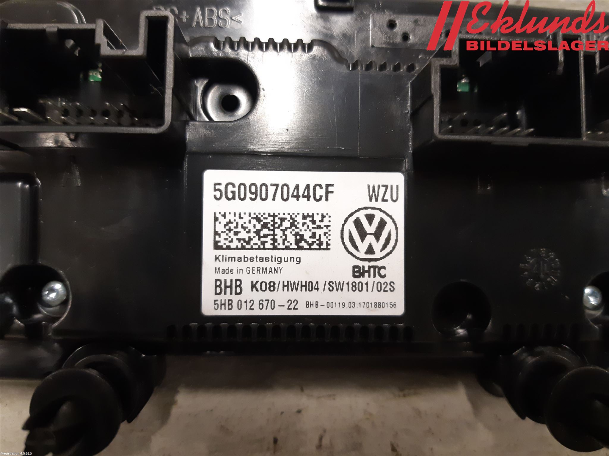 Volkswagen VW GOLF SPORTSVAN 15-20 Ac Styrenhet Ac Manöveren