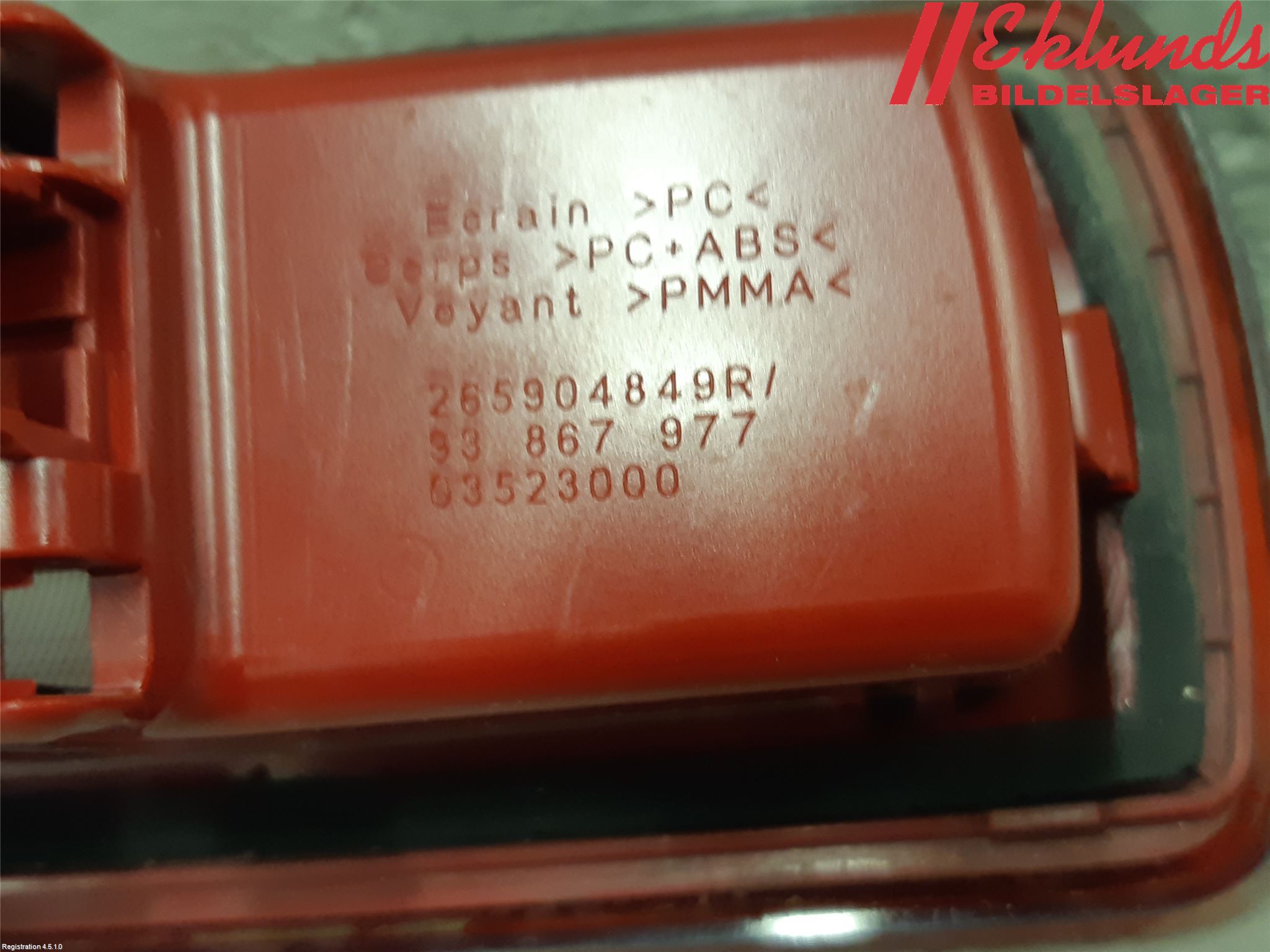 Opel VIVARO 15-19 Bromsljus Bakruta