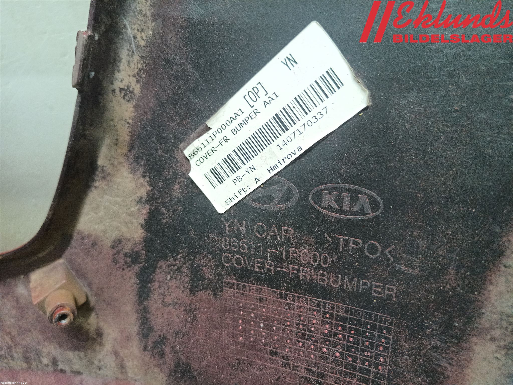 Kia VENGA 10-19 Stötfångarbeklädnad Fram
