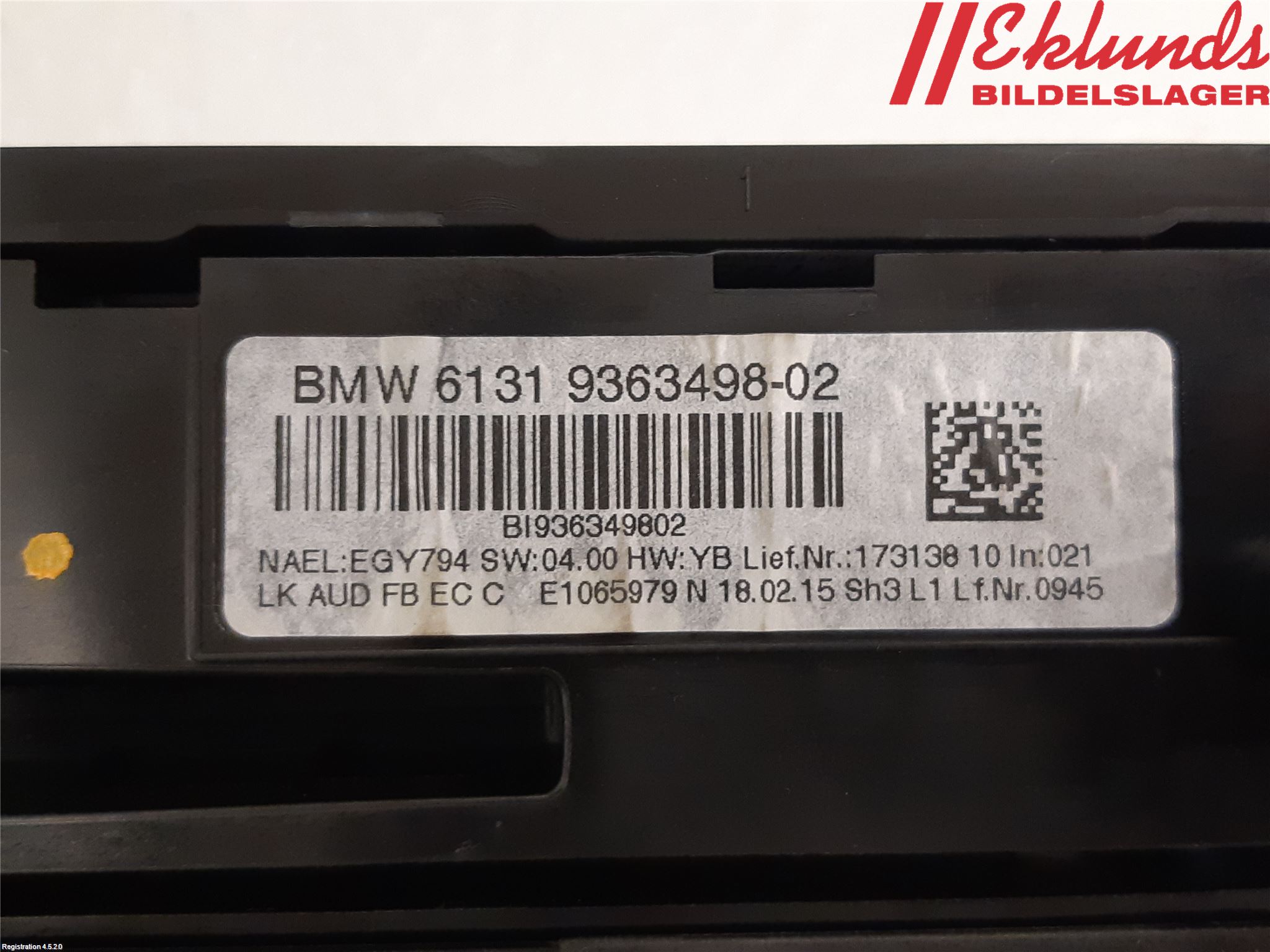 BMW 3 GT F34 13-19 Ac Styrenhet Ac Manöveren