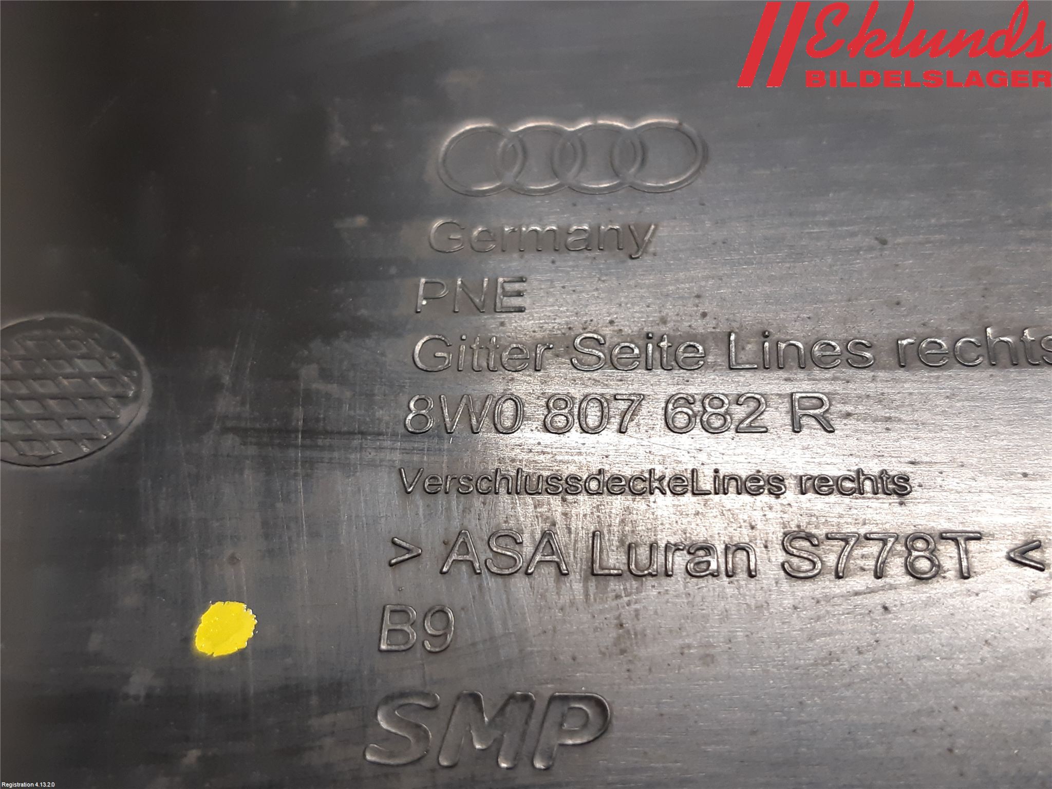 Audi A4/S4 B9 16-19 Stöt Utfyllnad-List-Grill