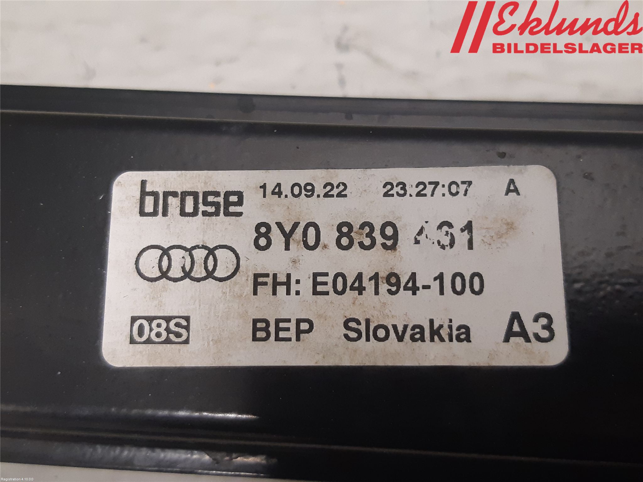 Audi A3/S3 8Y 21- Fönsterhissmekanism