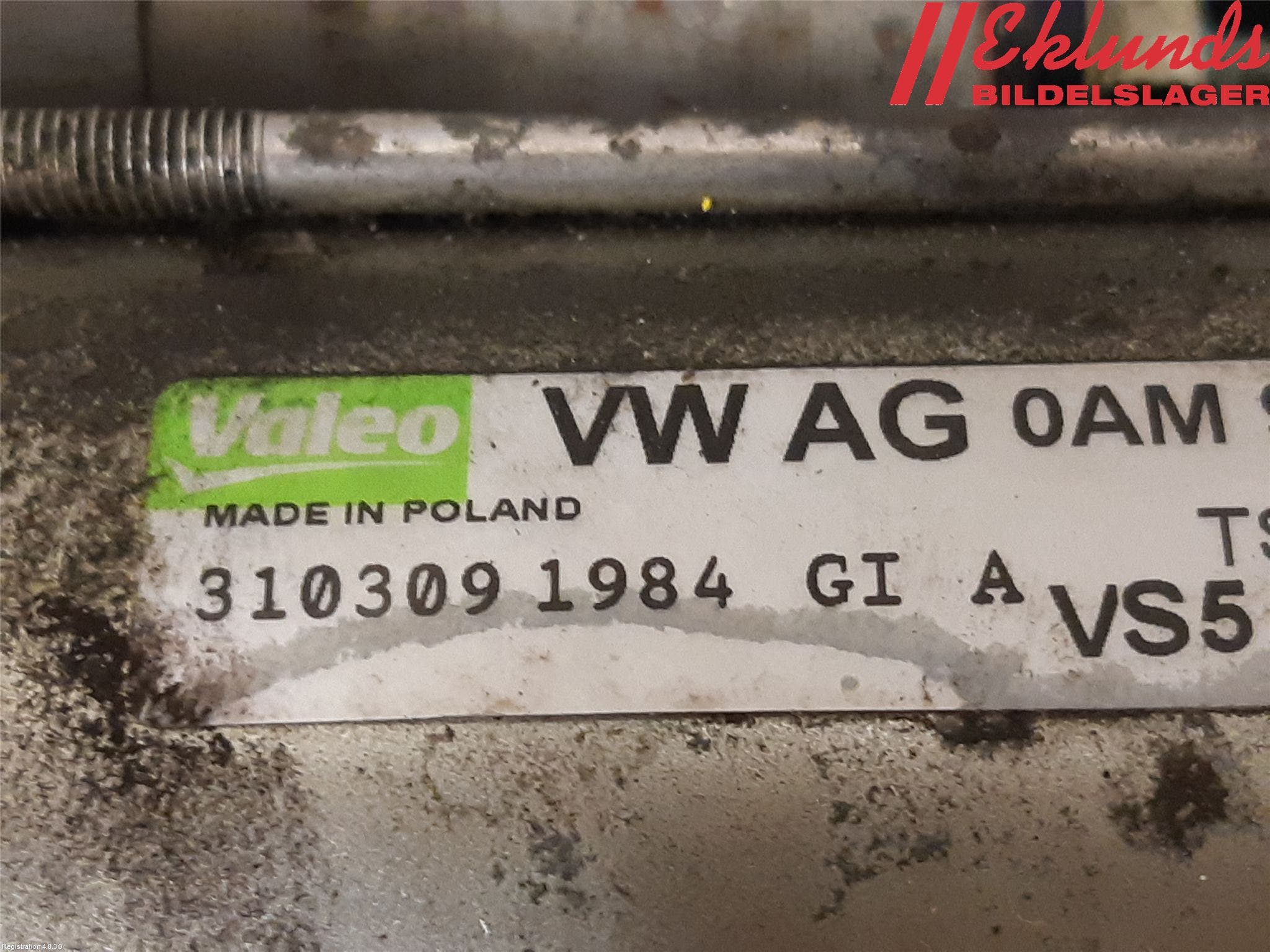 Volkswagen VW GOLF VI 09-13 Startmotor