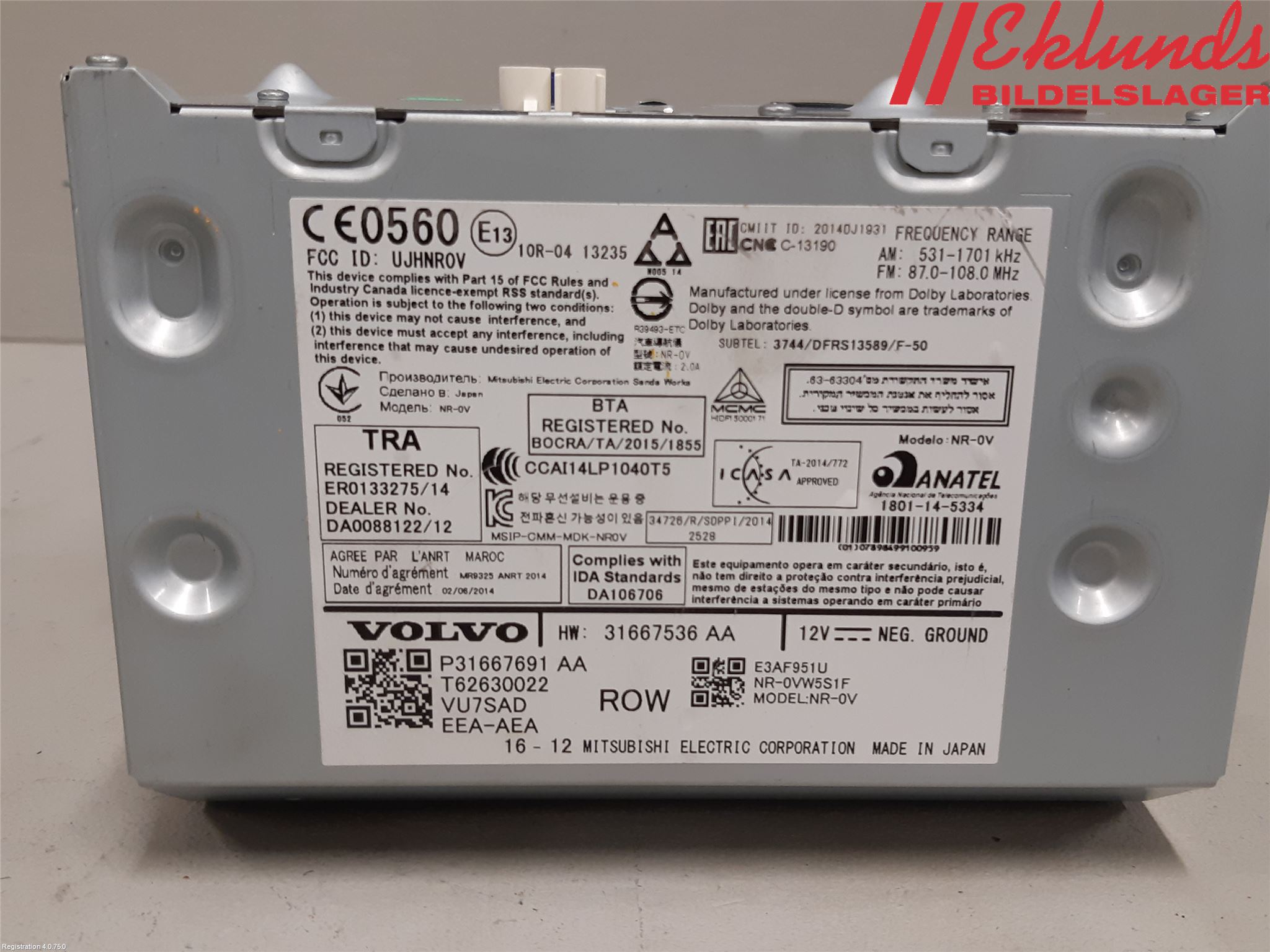 Volvo V90 17->> Cd Radio - Multimediapanel