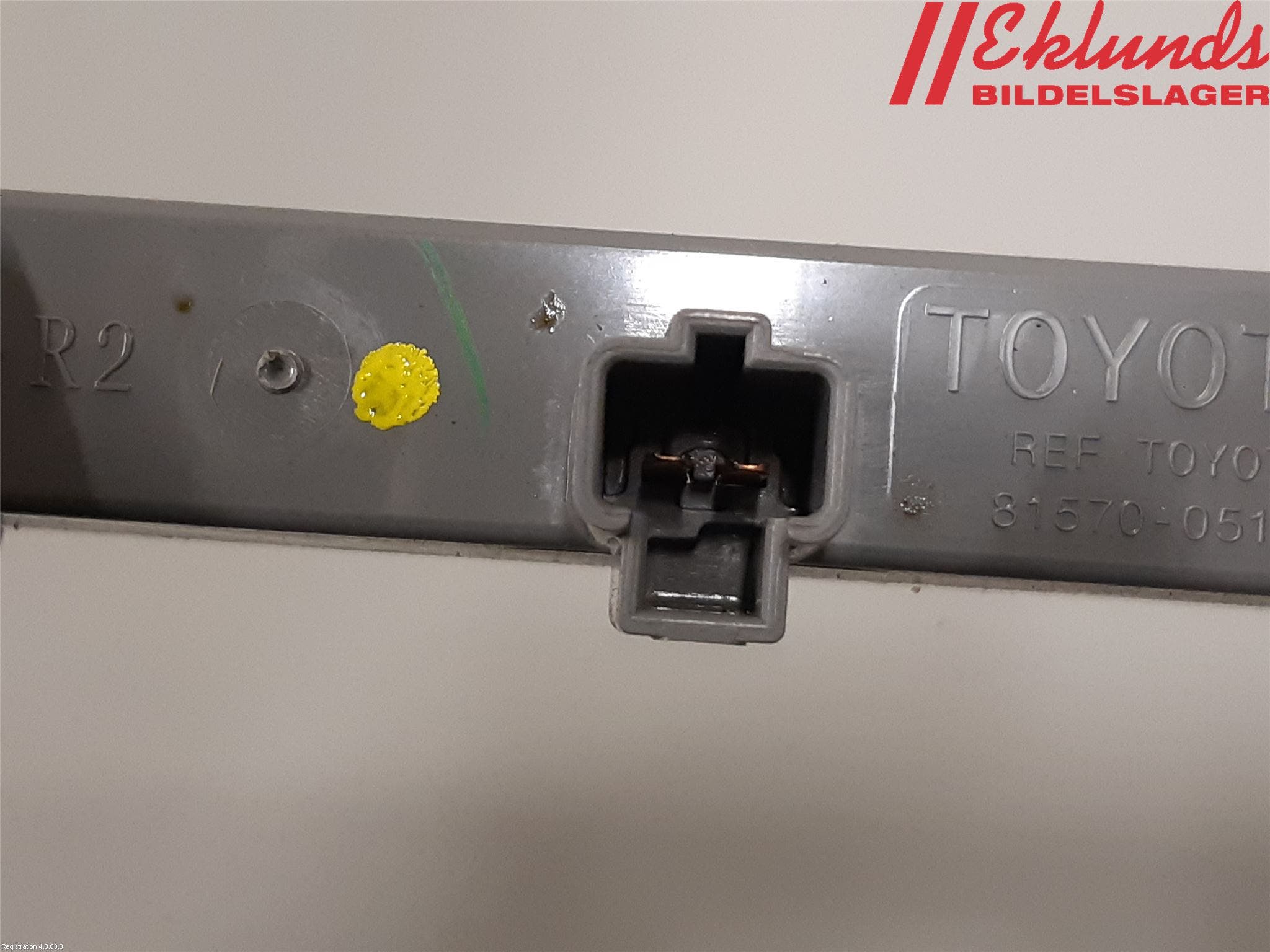 Toyota AURIS 13-19 Bromsljus Bakruta